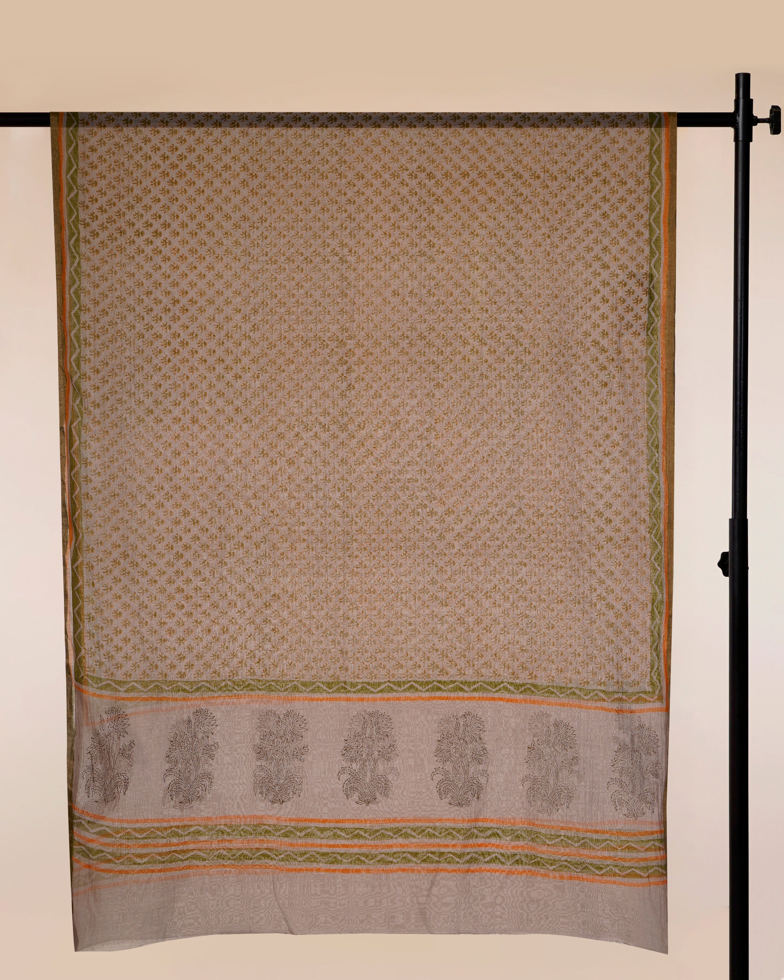 Multi Color Printed Pure Chanderi Dupatta