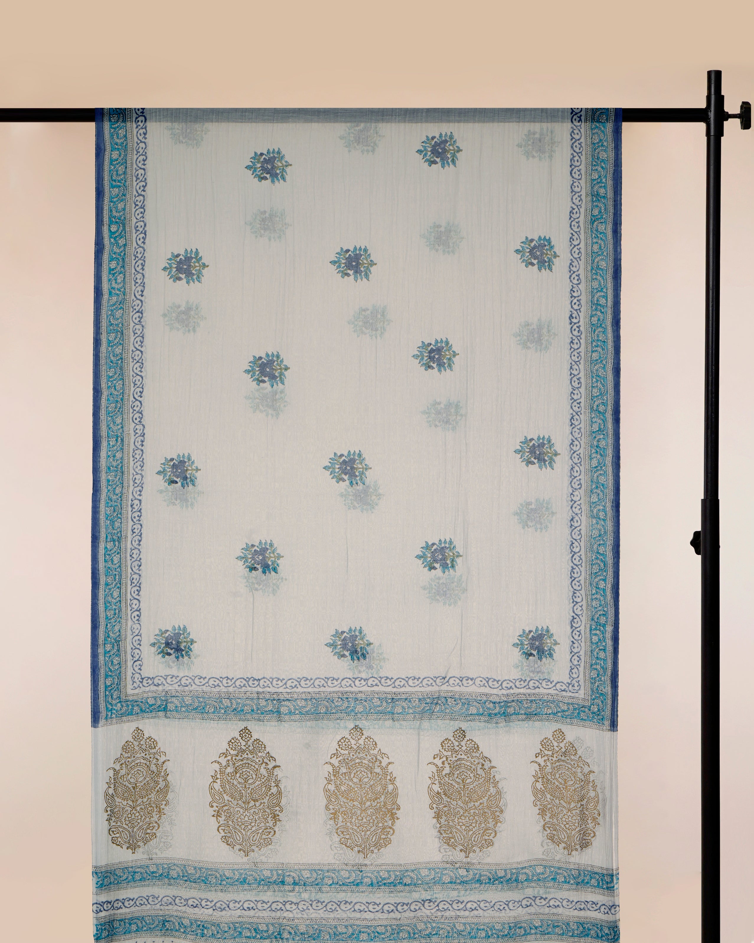 Multi Color Digital Printed Pure Chanderi Dupatta