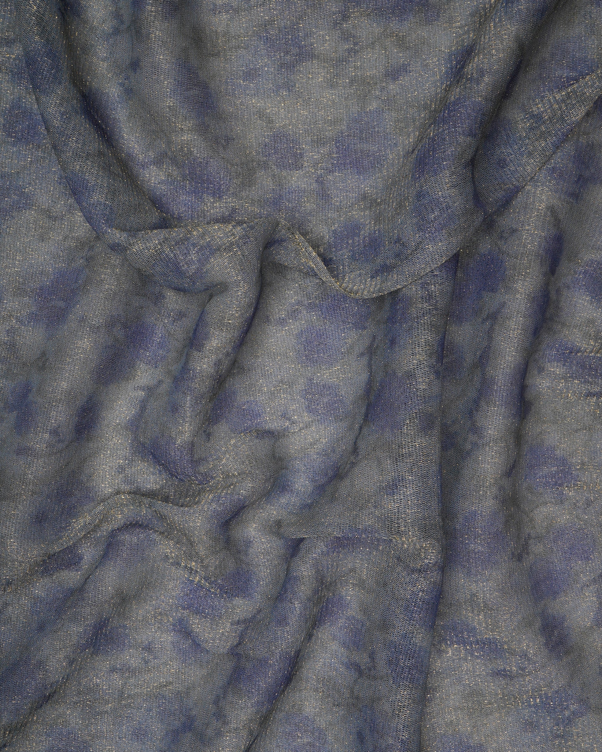 Multi Color Printed Net Lycra Stole with Tassels