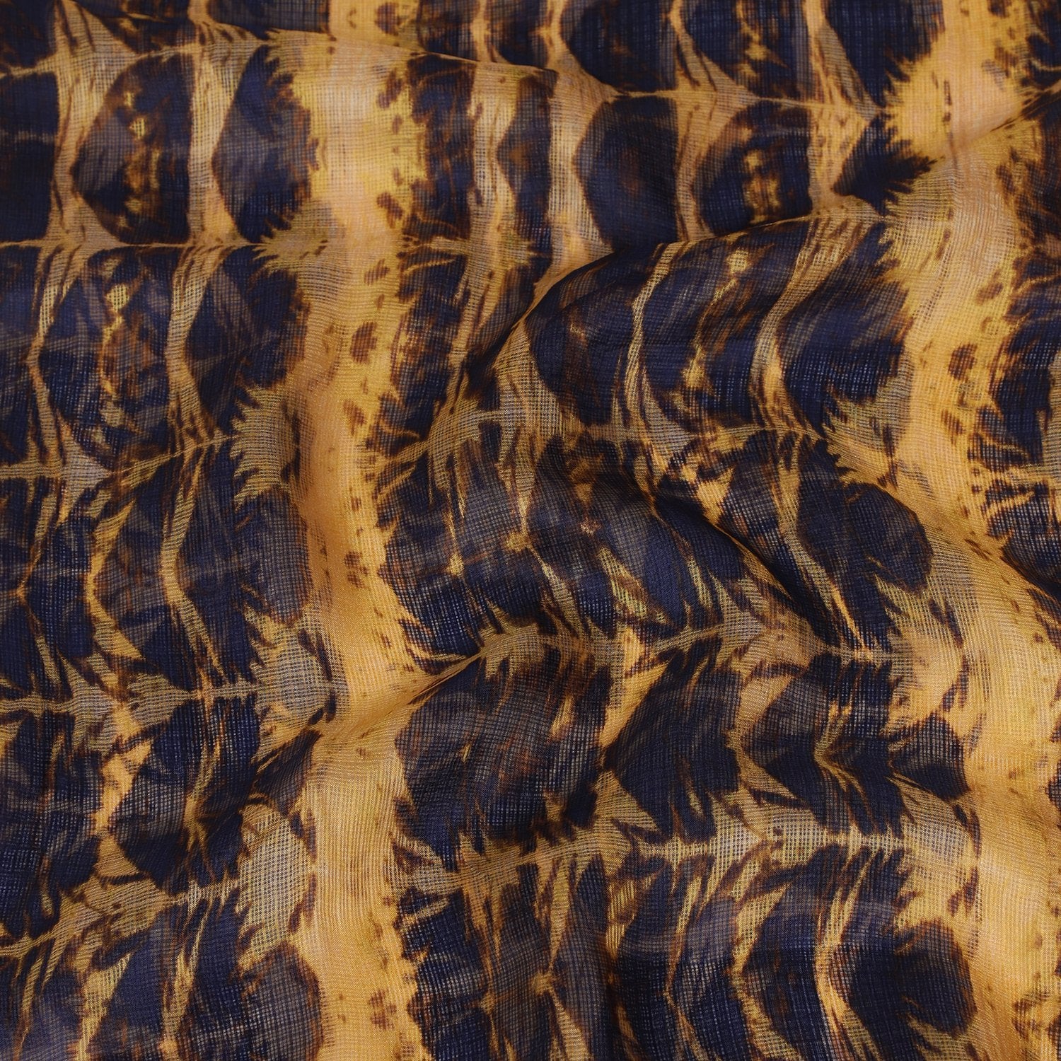 Multi Color Printed Kota Silk Stole with Tassels