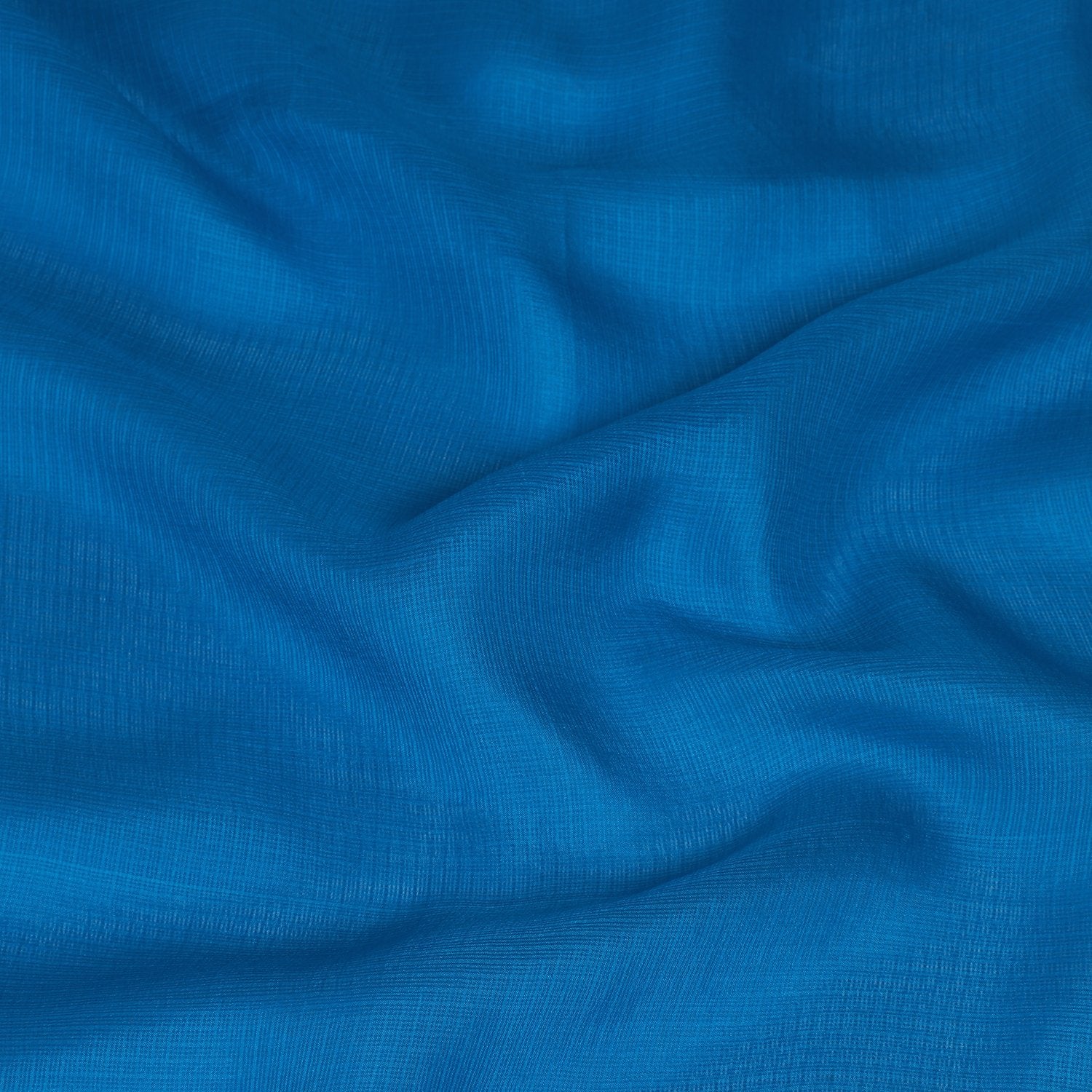 Turquoise Color Kota Silk Stole with Tassels