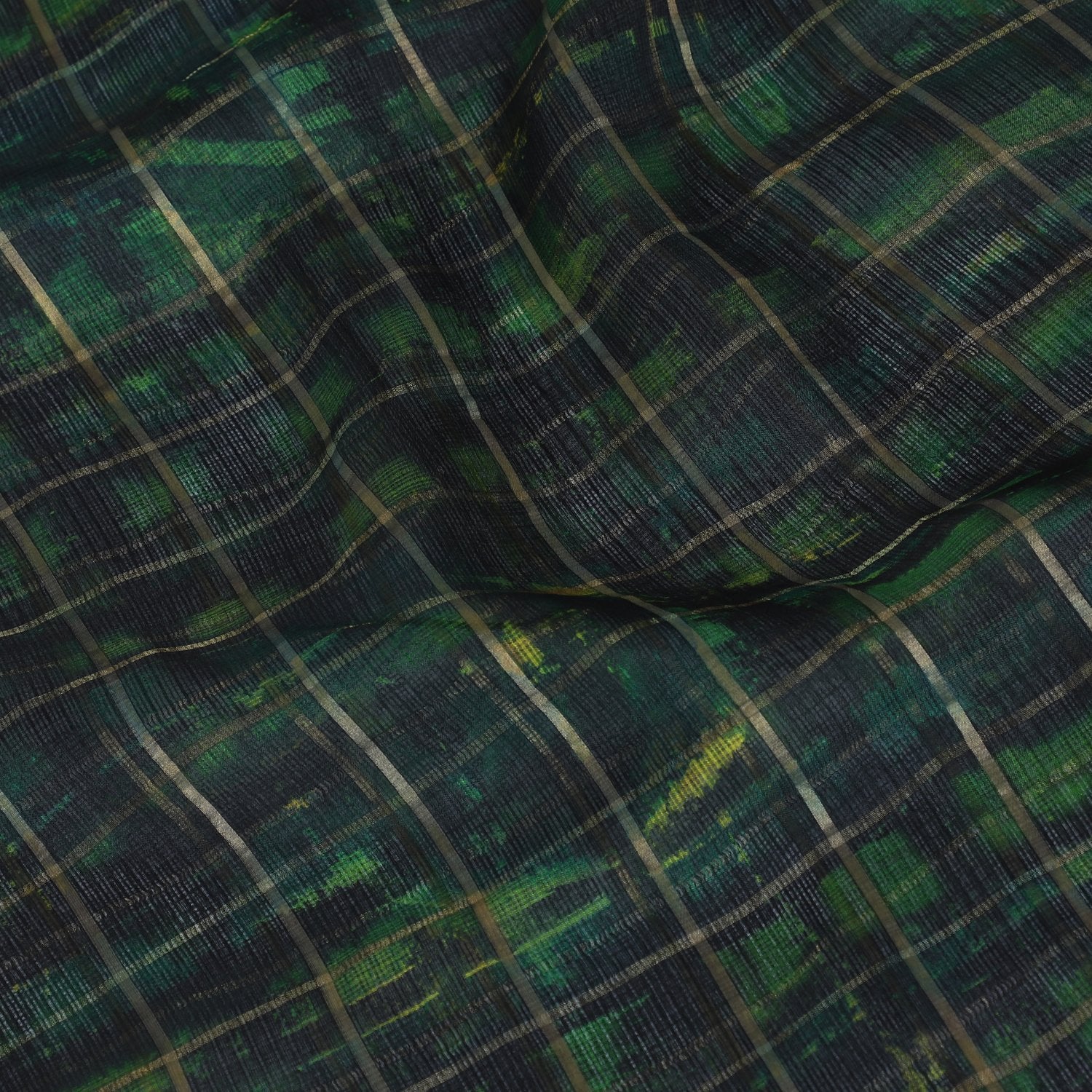 Multi Color Printed Kota Silk Stole with Tassels