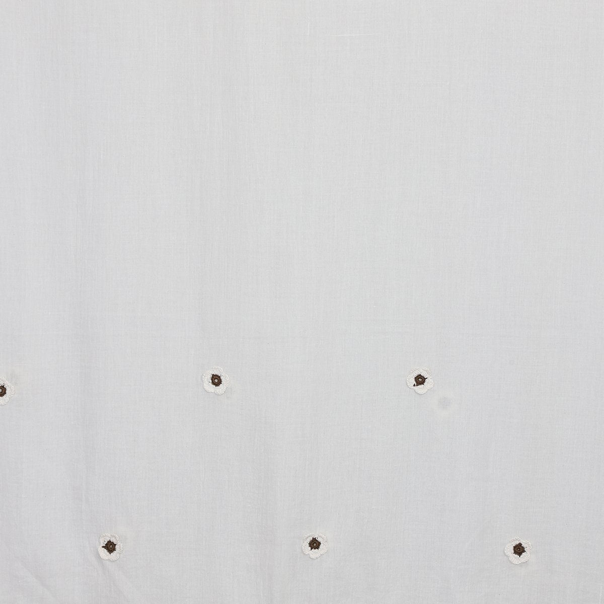 White-Brown Color Embroidered Pure Cotton Dupatta