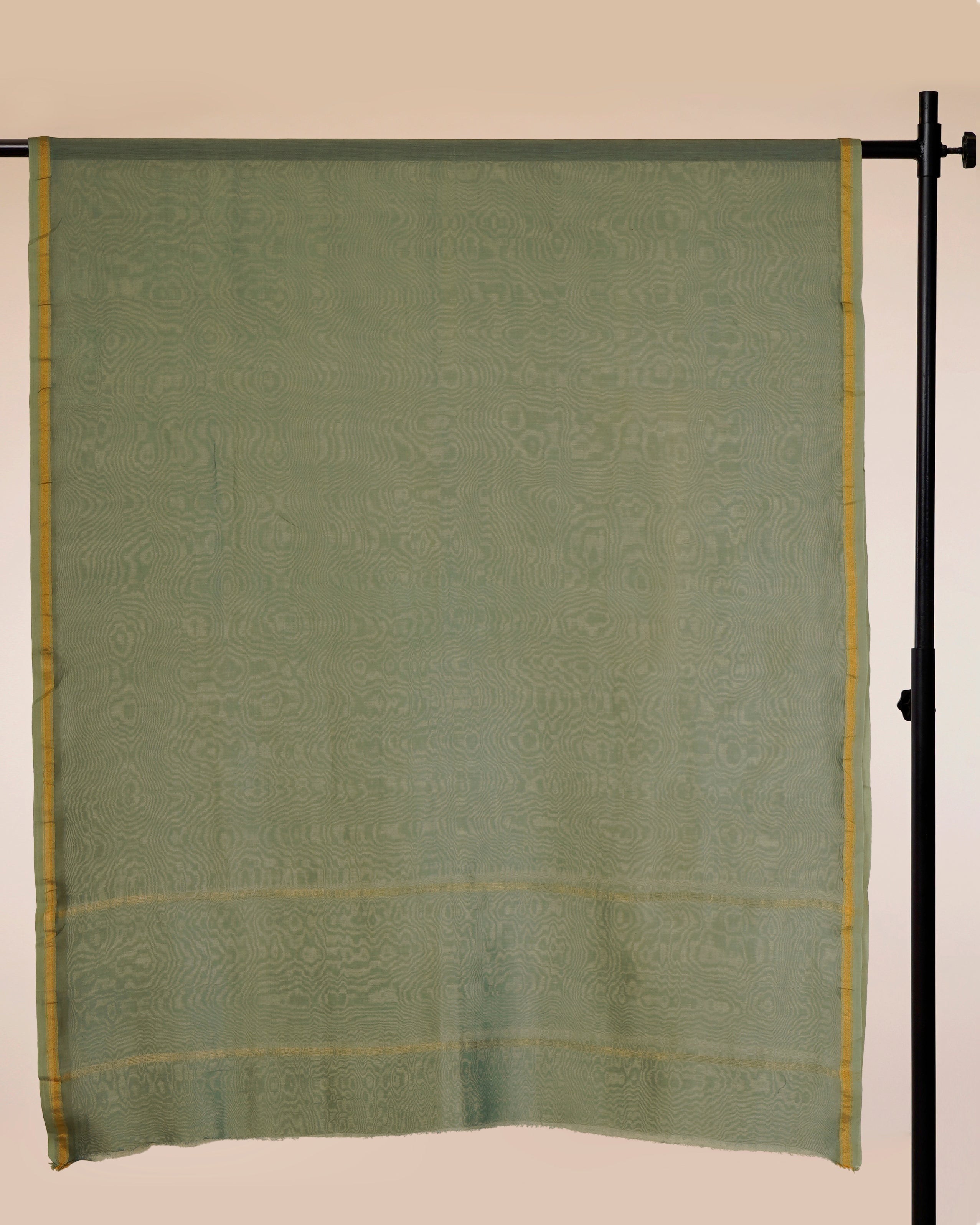 Green Color Pure Chanderi Dupatta With Zari Border