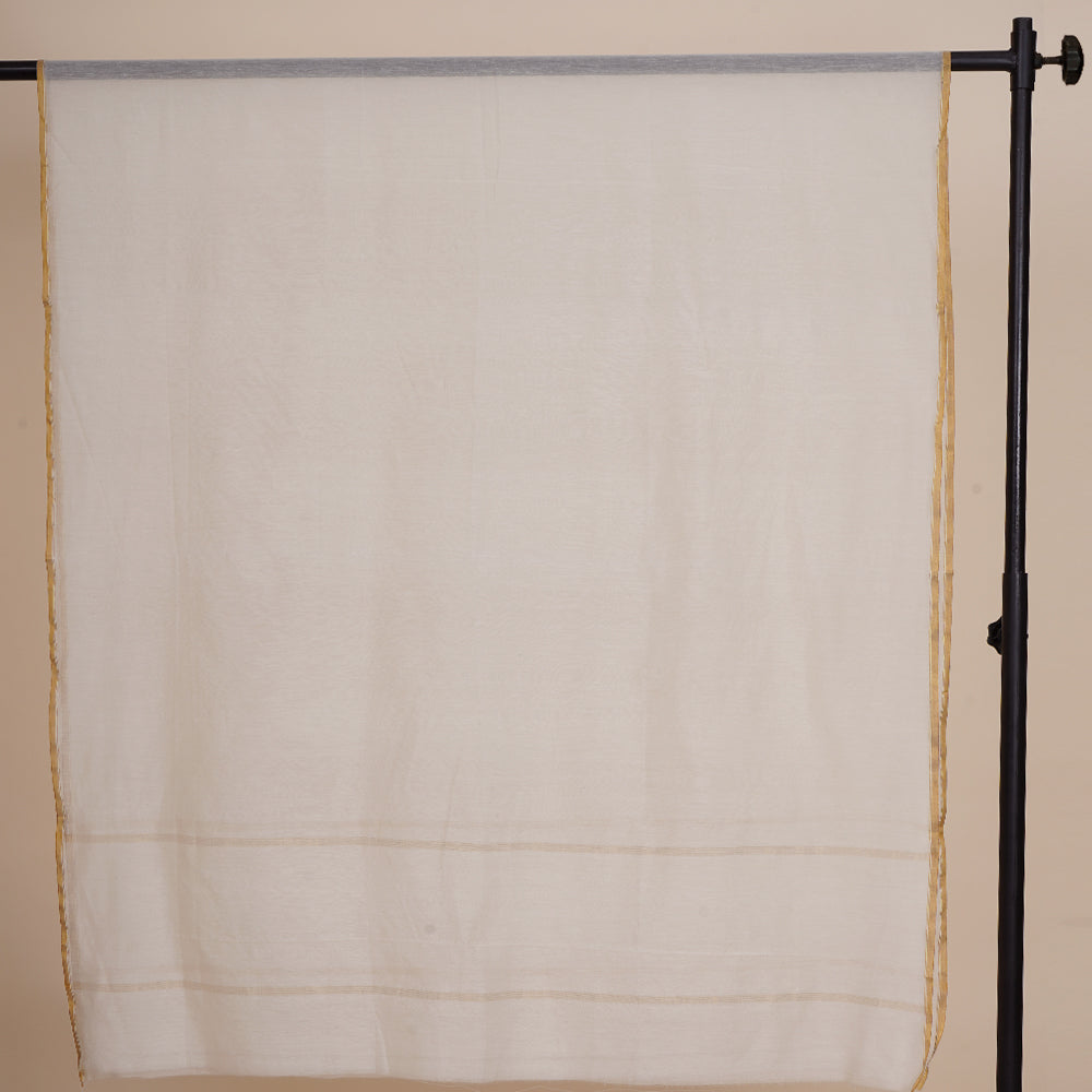 Off White Color Woven Chanderi Dupatta