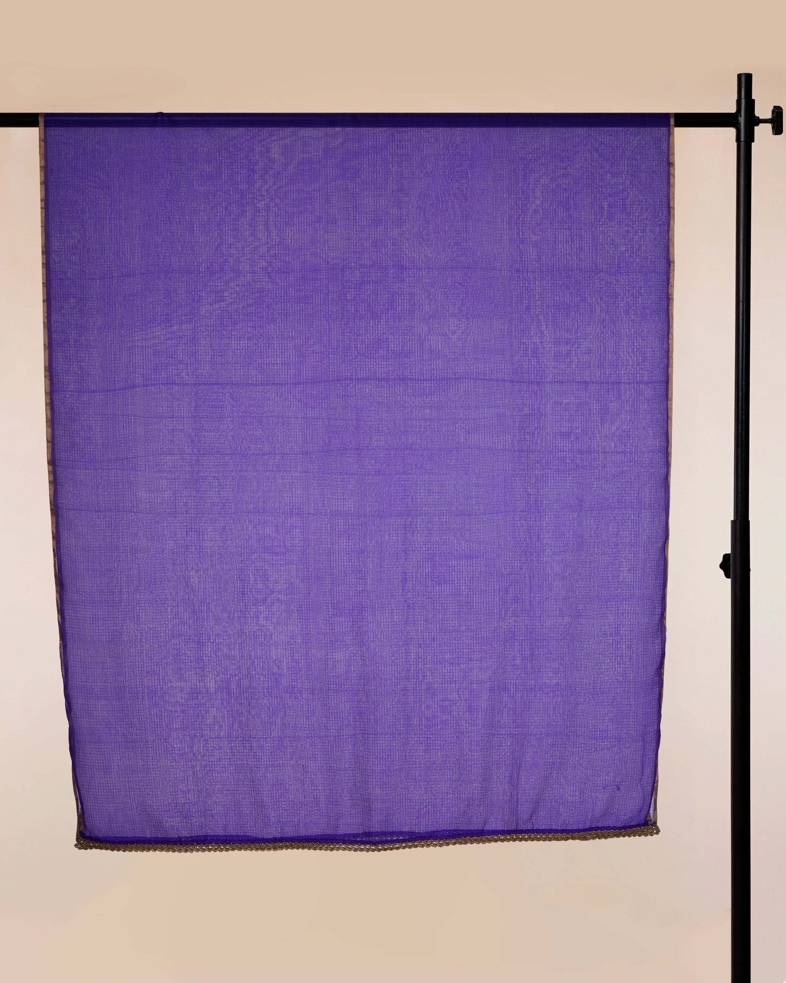 Blue Color Handwoven Kota Silk Dupatta With Zari Border