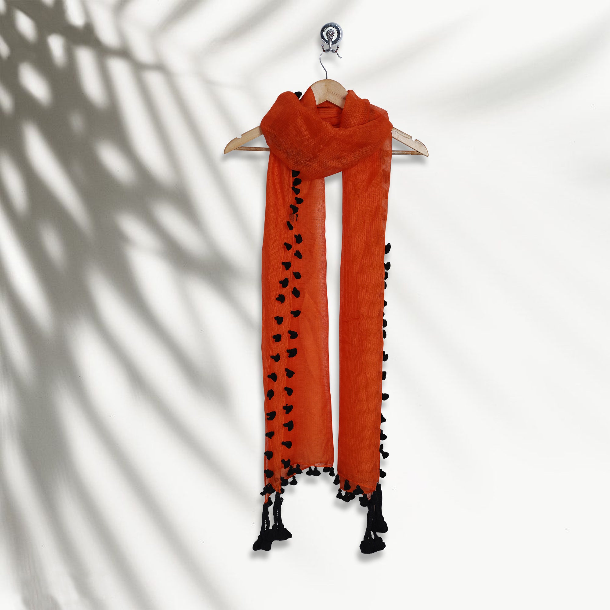 Orange Color Handwoven Kota Silk Stole