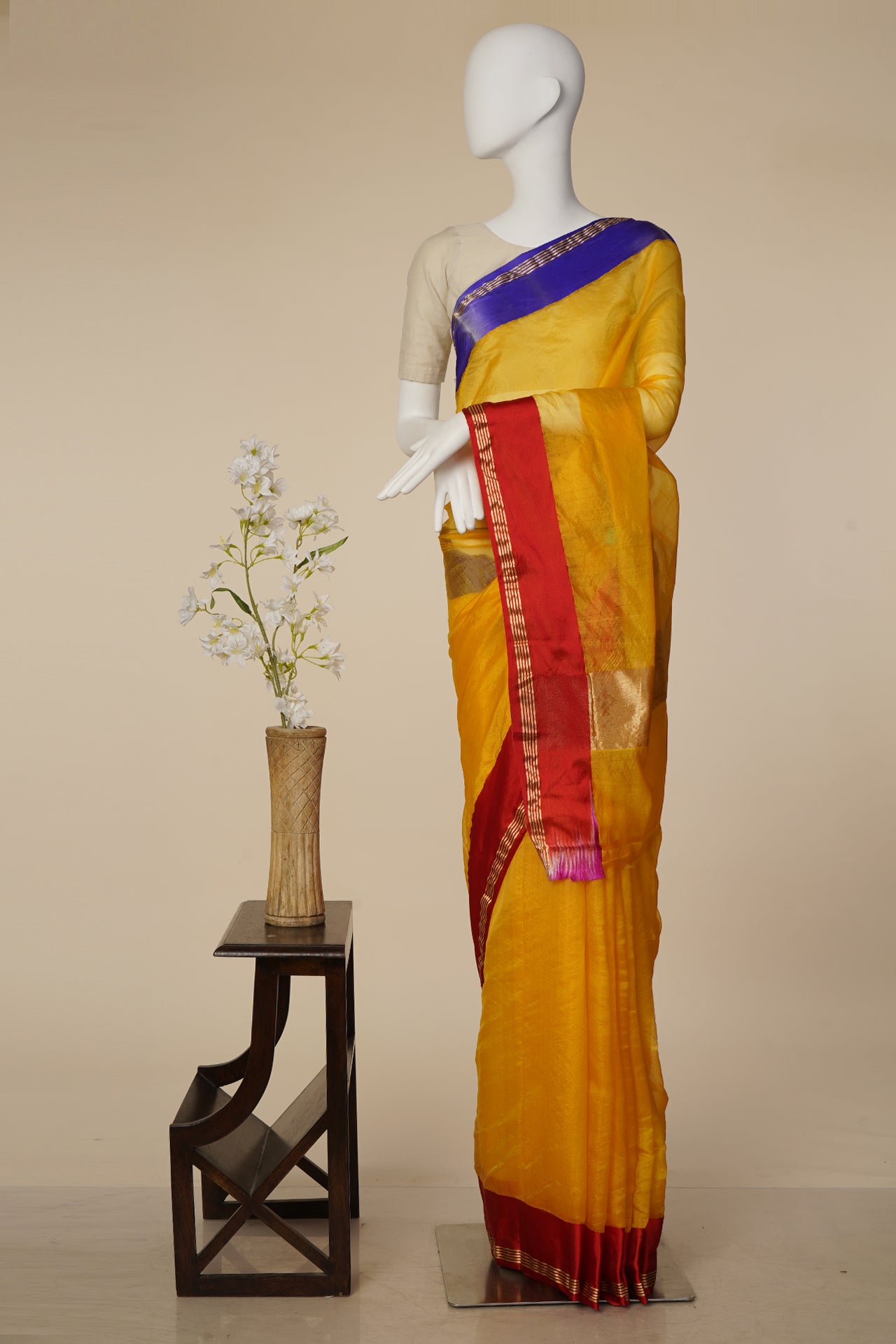 Yellow Color Handwoven Pure Silk Saree