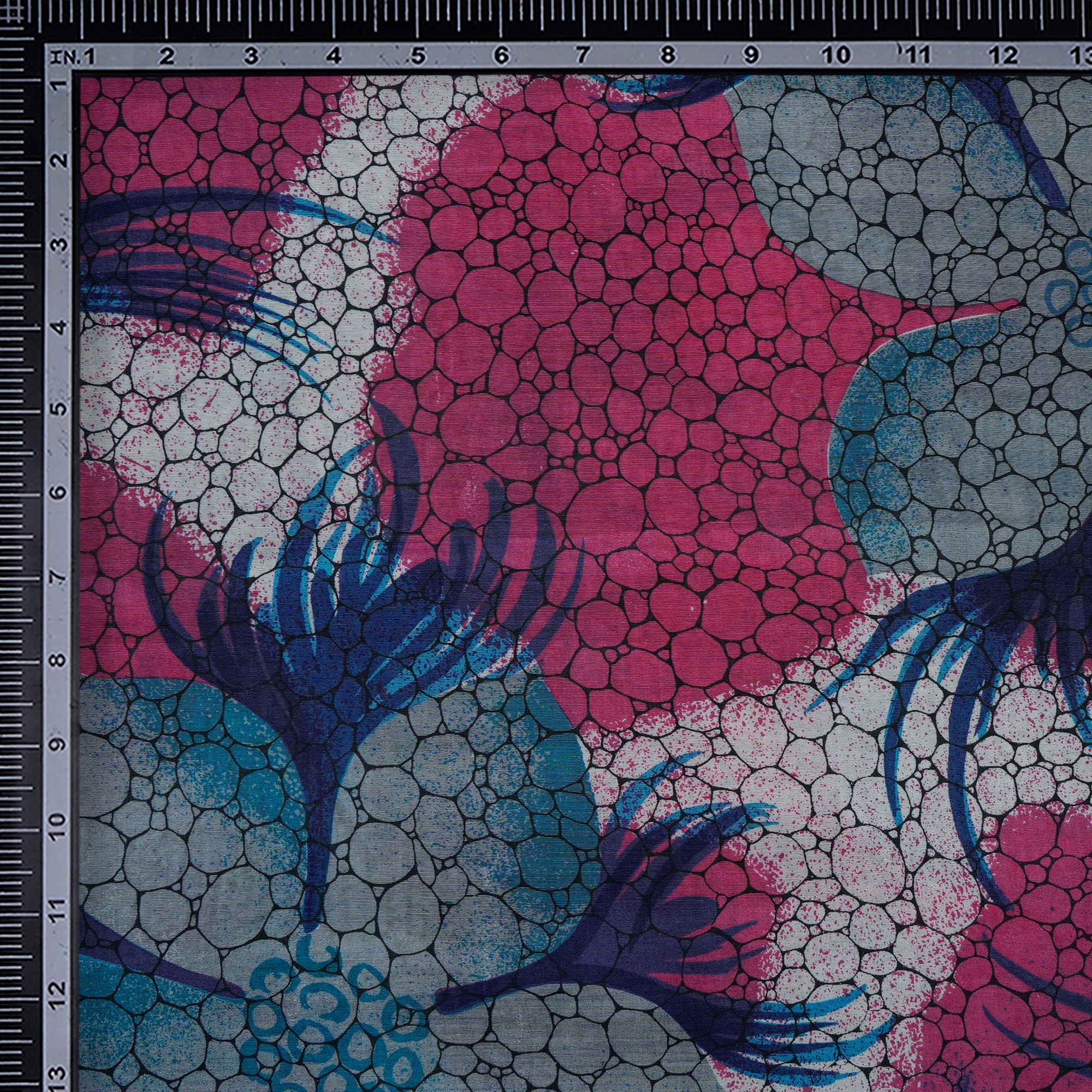 Multi Color Printed Silk Cotton Fabric