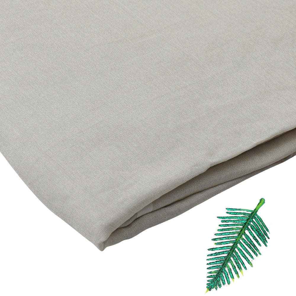 Cream Color Pure Tissue Silk Fabric