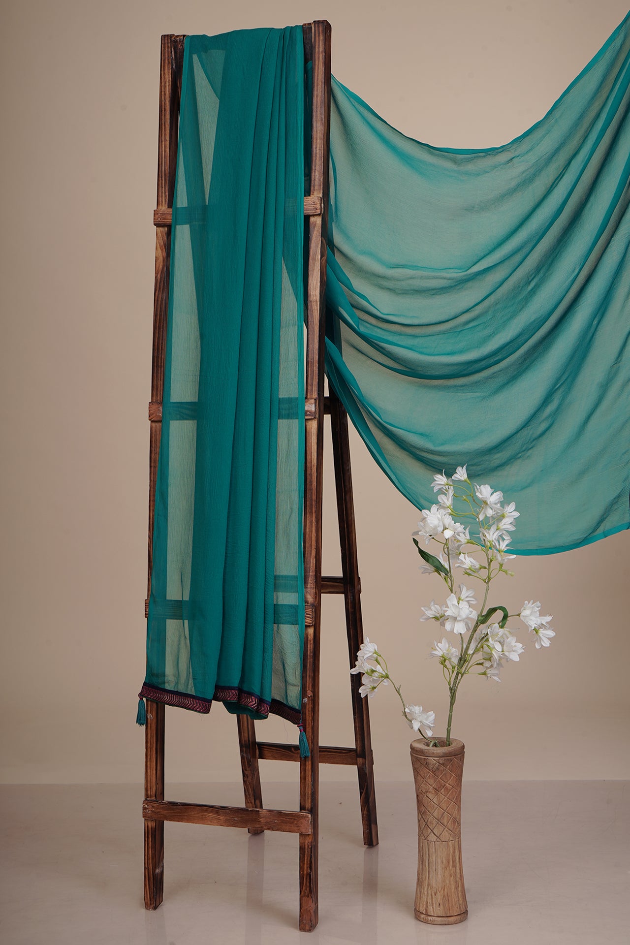 Green Color Chiffon Silk Dupatta