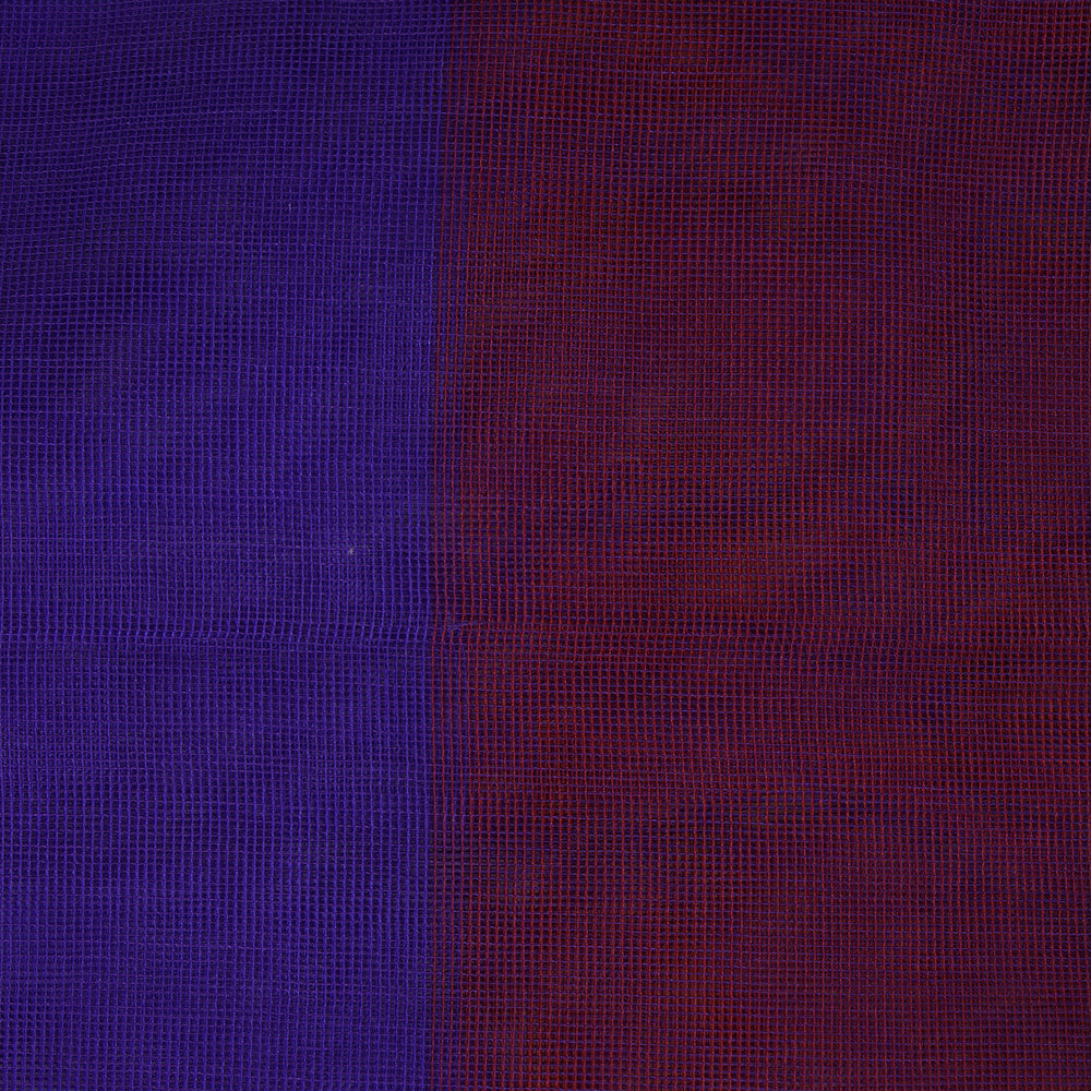 Purple-Blue Color Net Silk Fabric