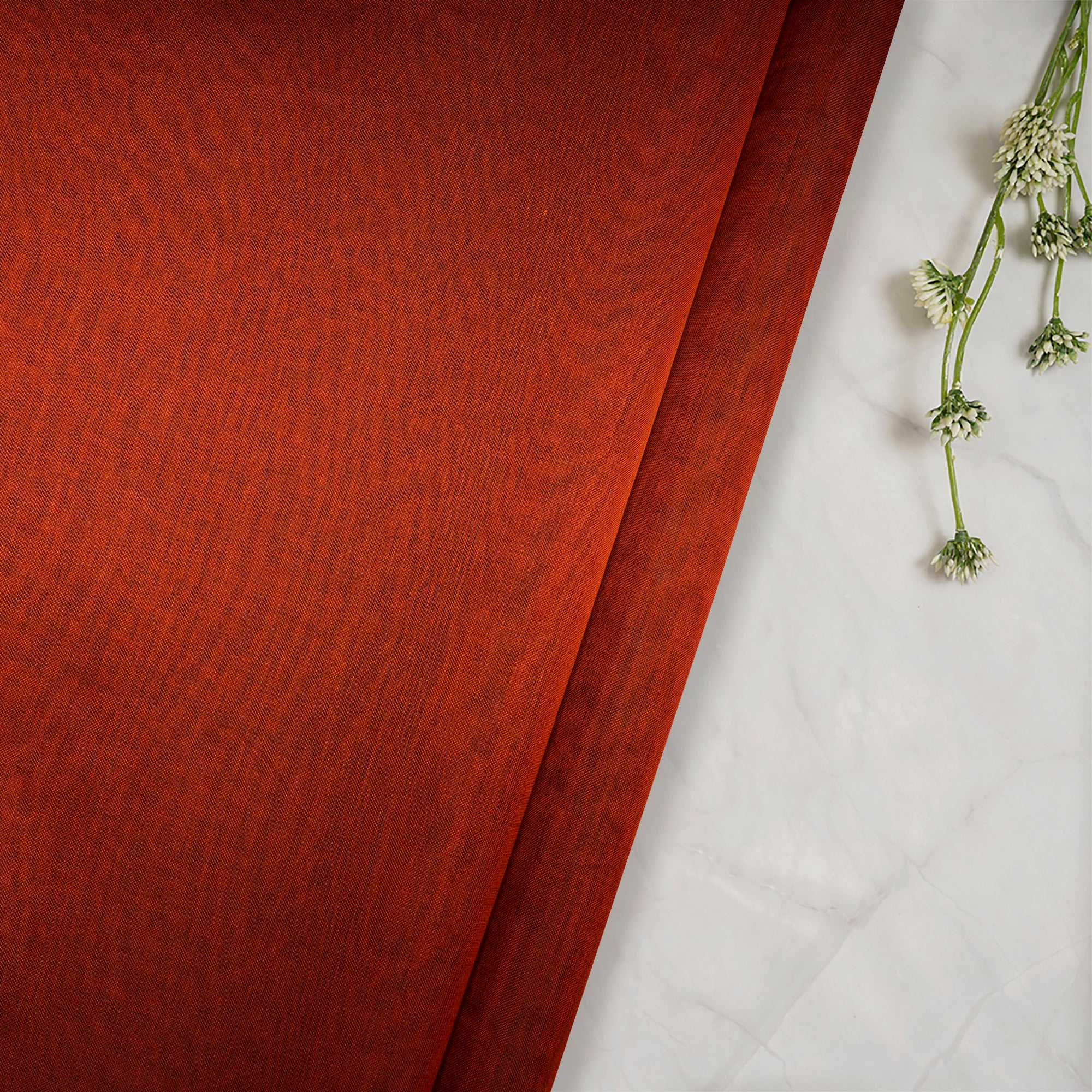 Metallic Brown Color Pure Organza Silk Fabric