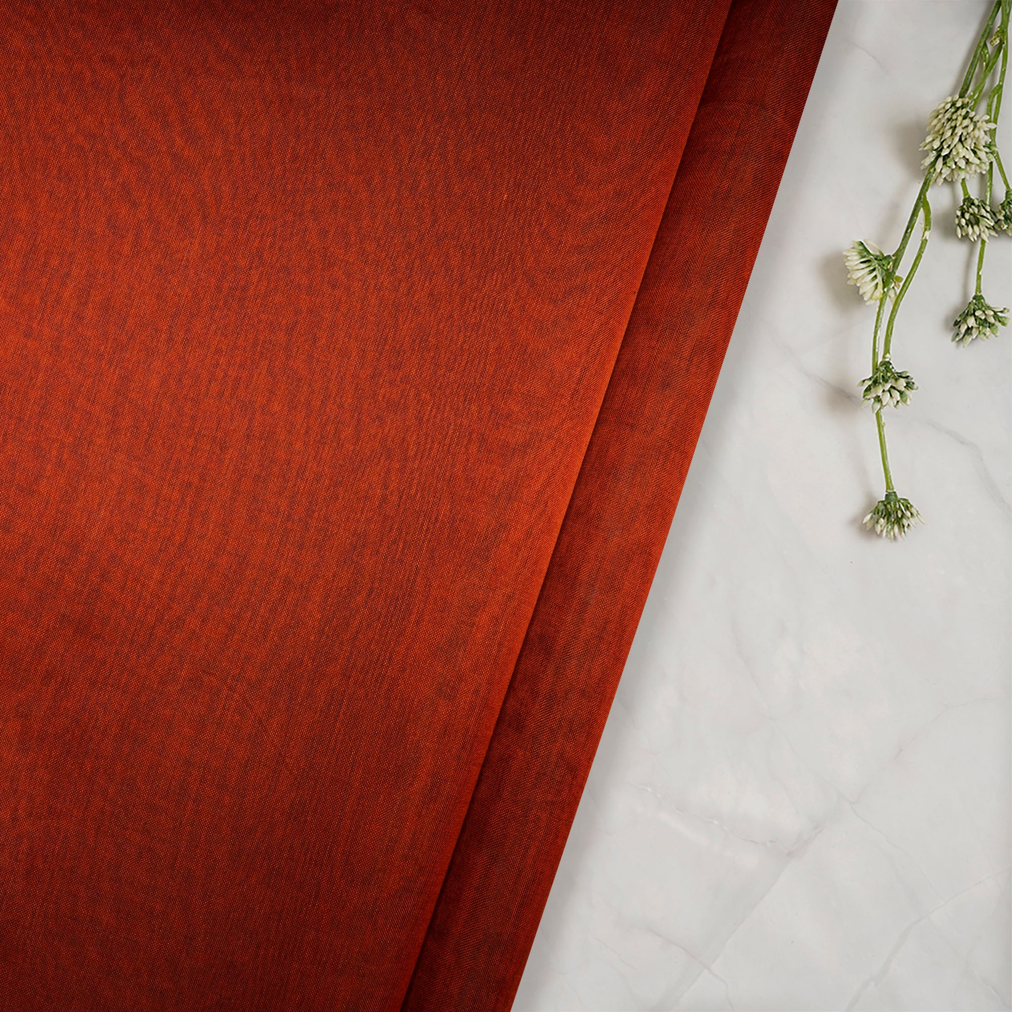 Metallic Brown Color Pure Organza Silk Fabric