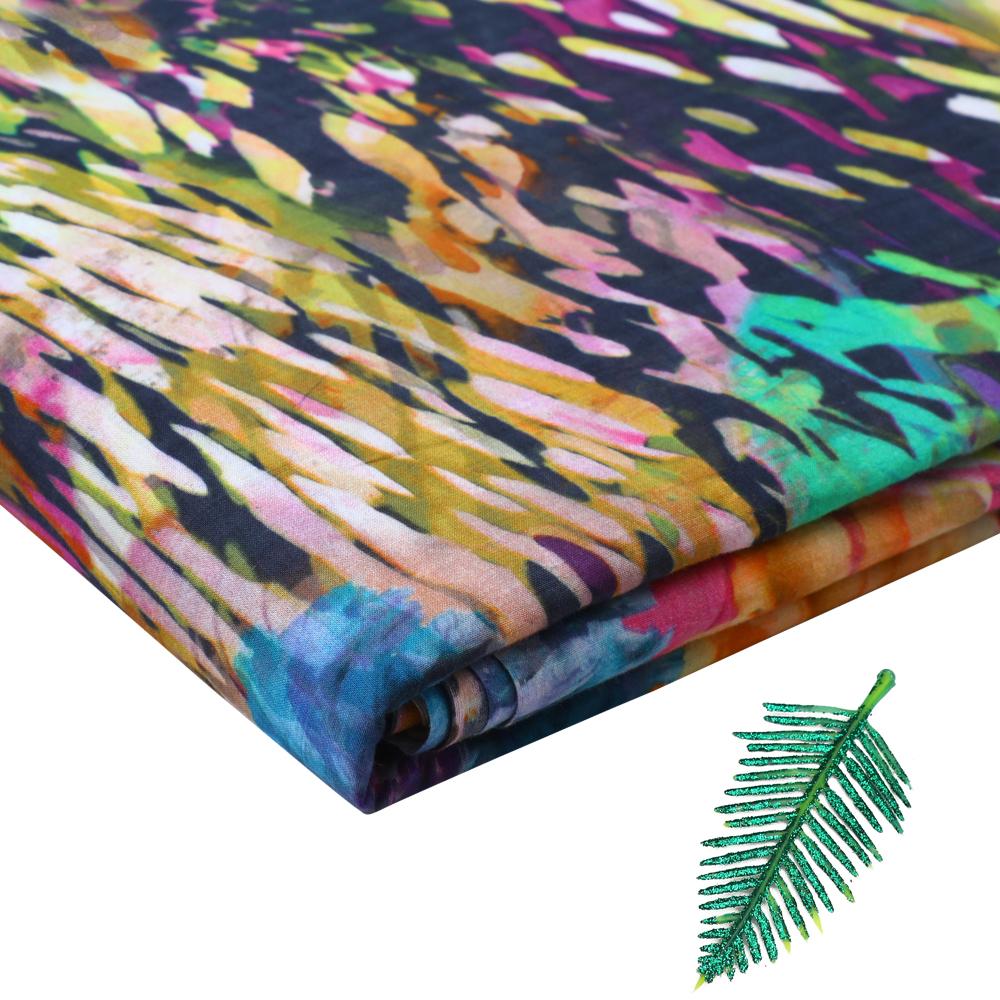 Multi Color Digital Printed Cambric Cotton Fabric
