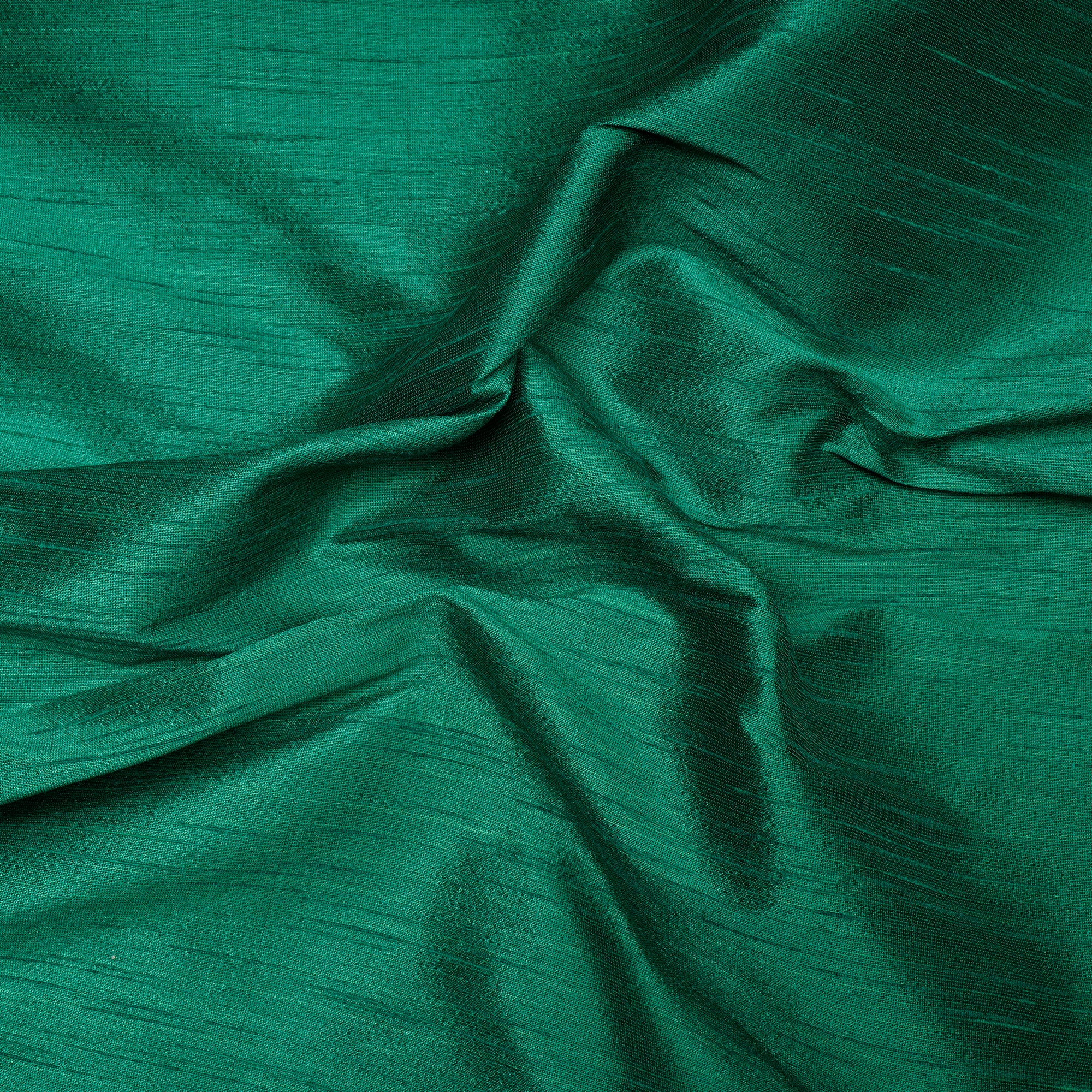 Green Color Polyester Dupion Fabric