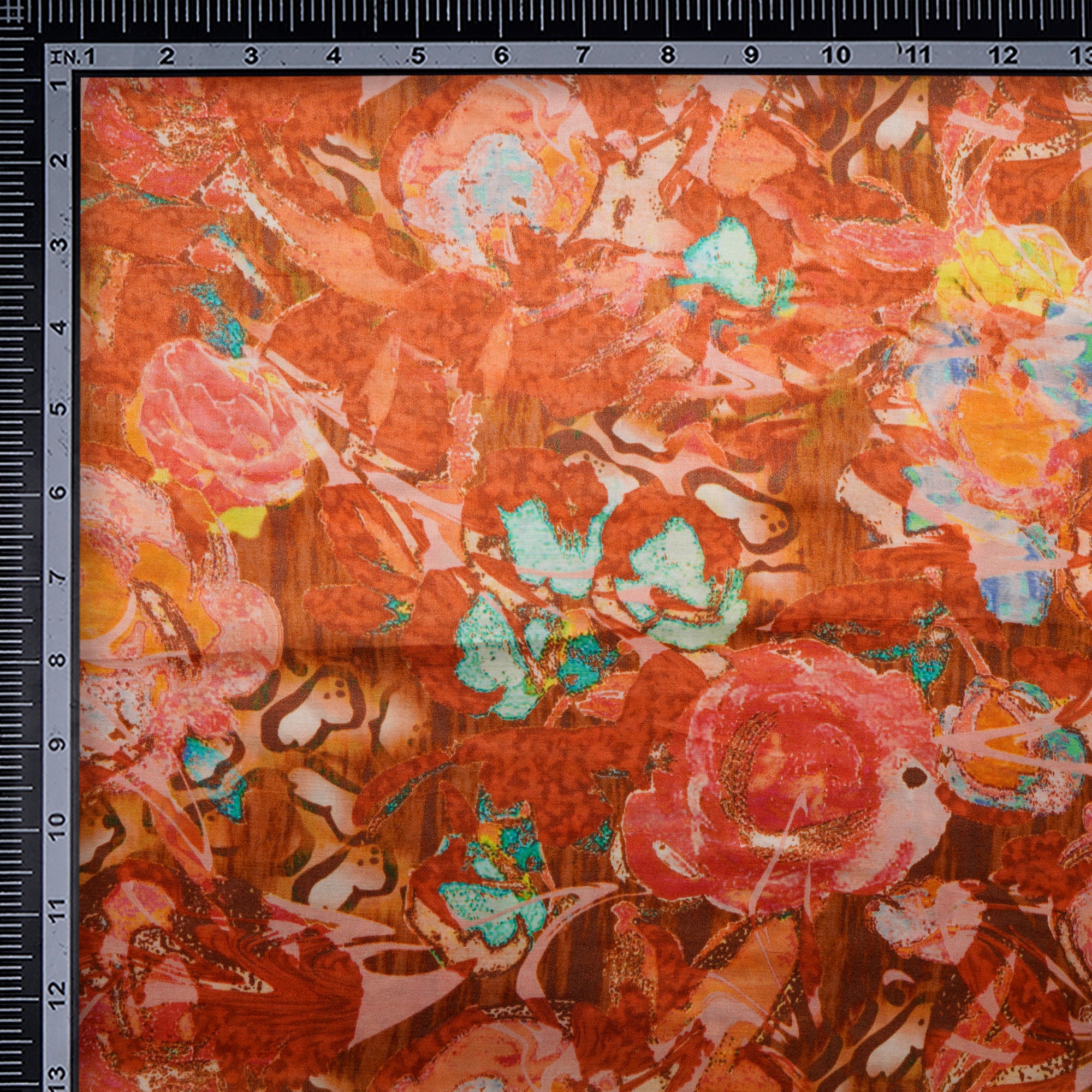 Multi Color Digital Printed Modal Satin Fabric