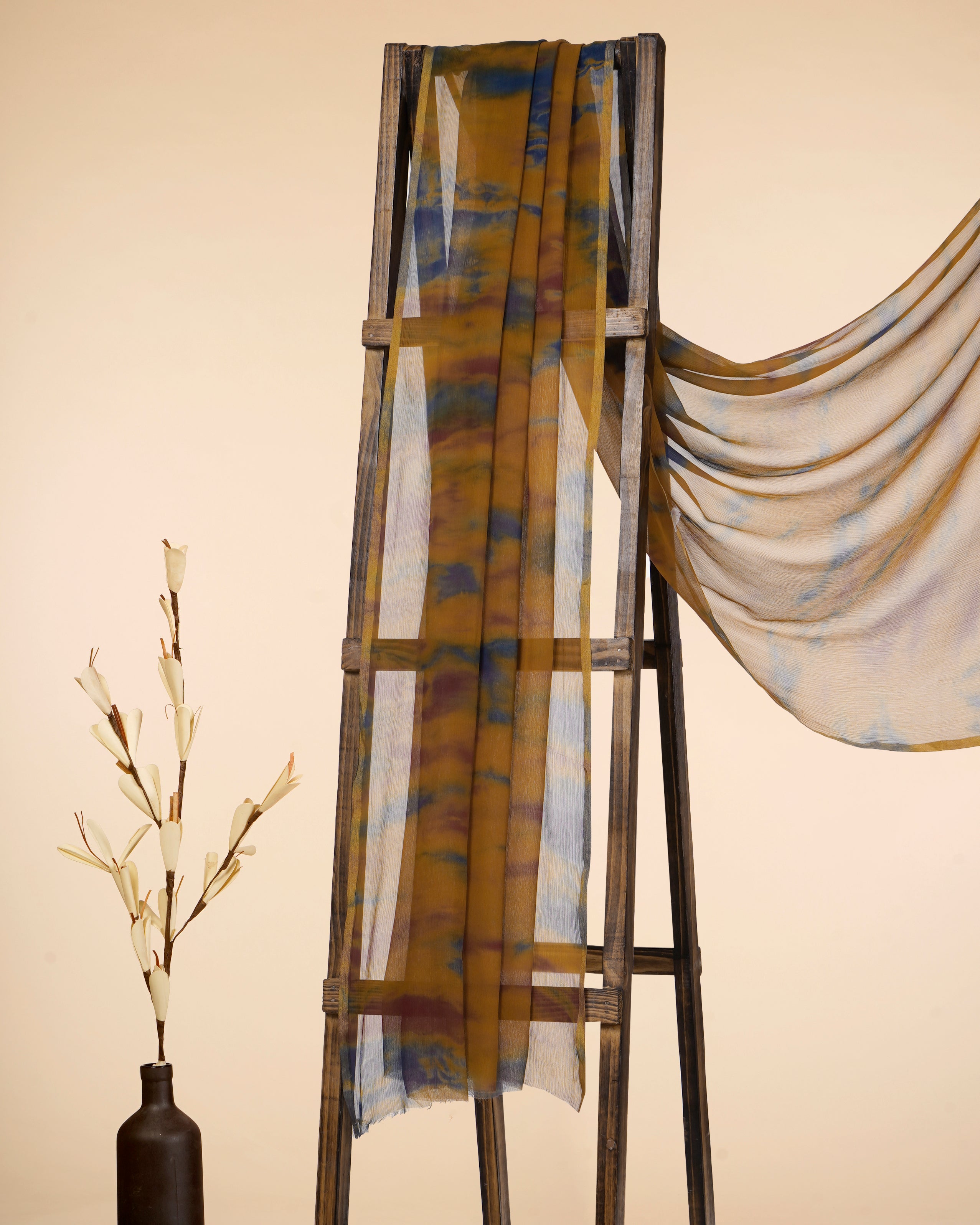 Multi Color Hand Tie-Dye Chiffon Silk Dupatta