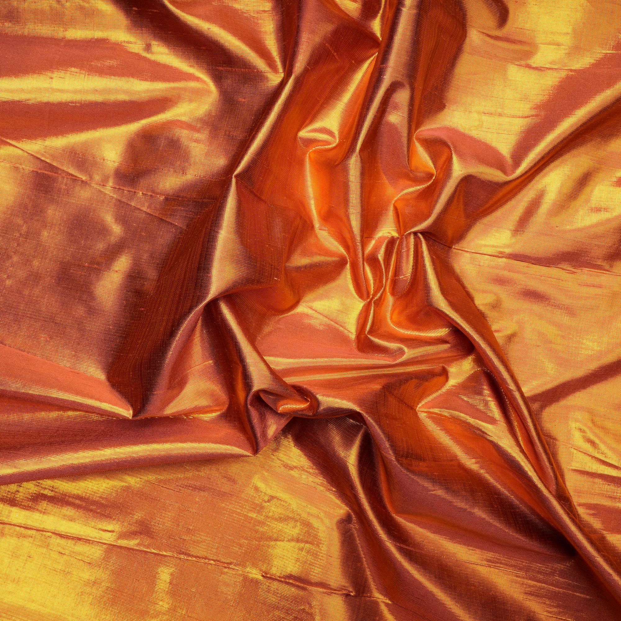 Golden Color Metallic Dupion Silk Fabric