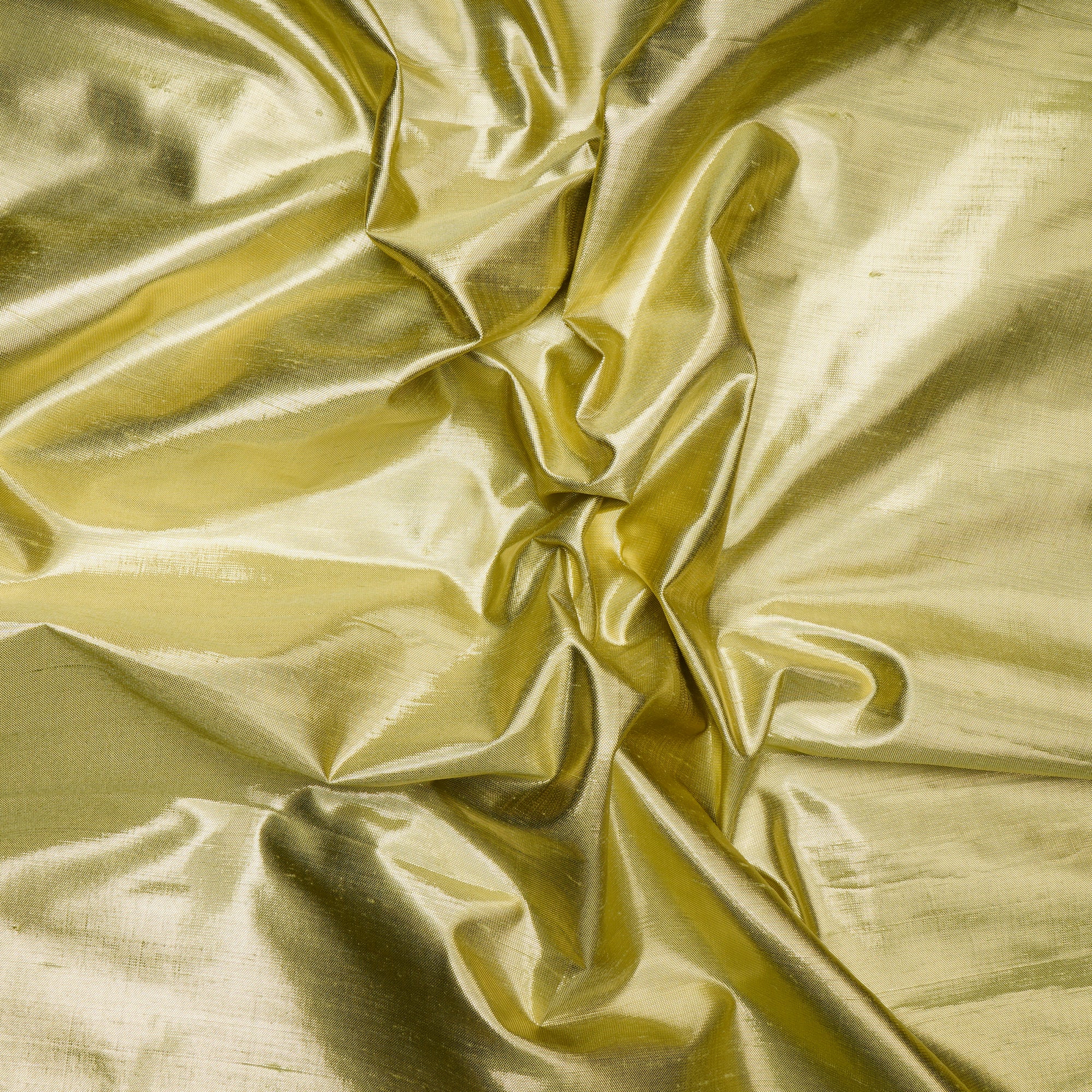 Light Green Color Metallic Silk Fabric