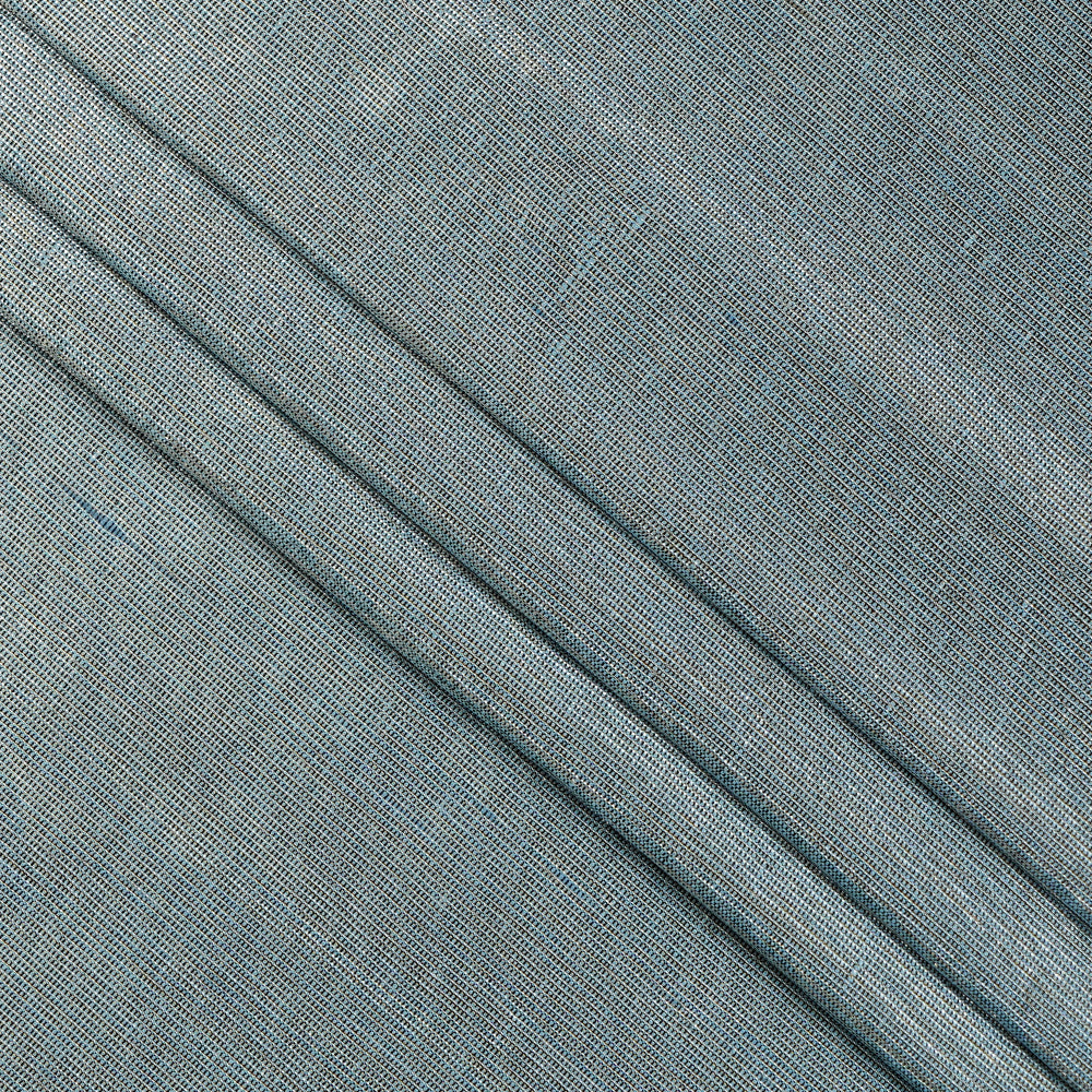 Blue-Silver Color Metallic Silk Lurex Fabric