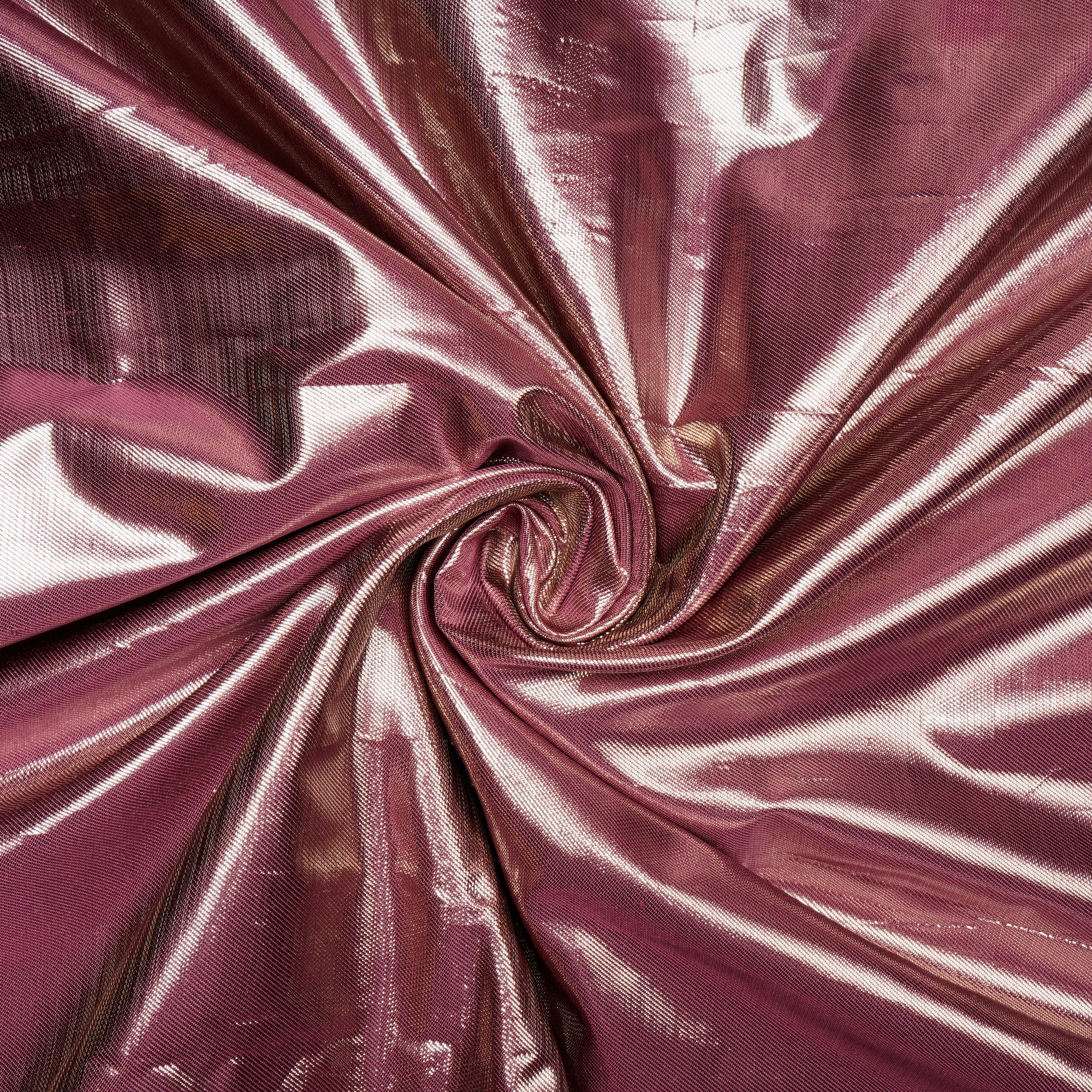 Prism Pink-Silver Color Metallic Dupion Silk Fabric