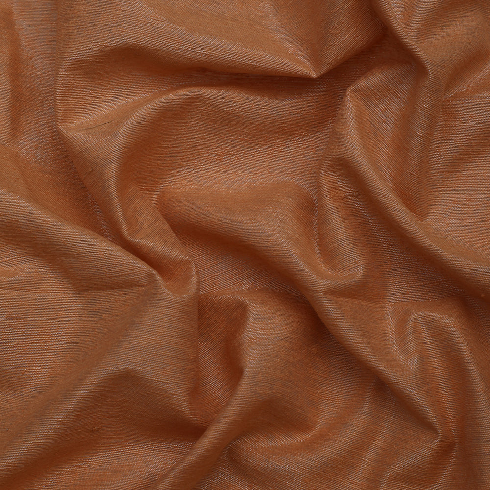 Apricot Color Metallic Silk Fabric
