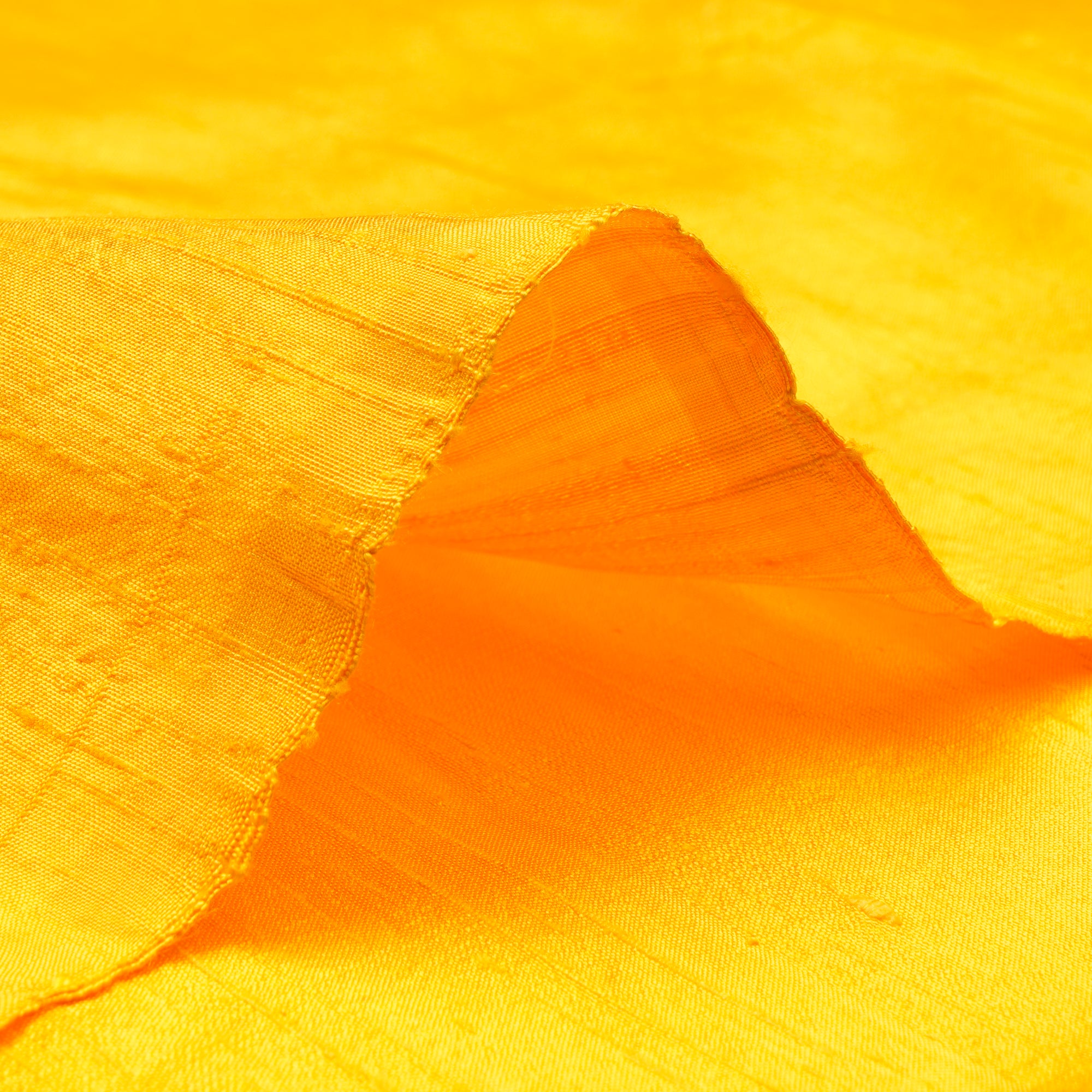 Yellow Color Dupion Silk Fabric