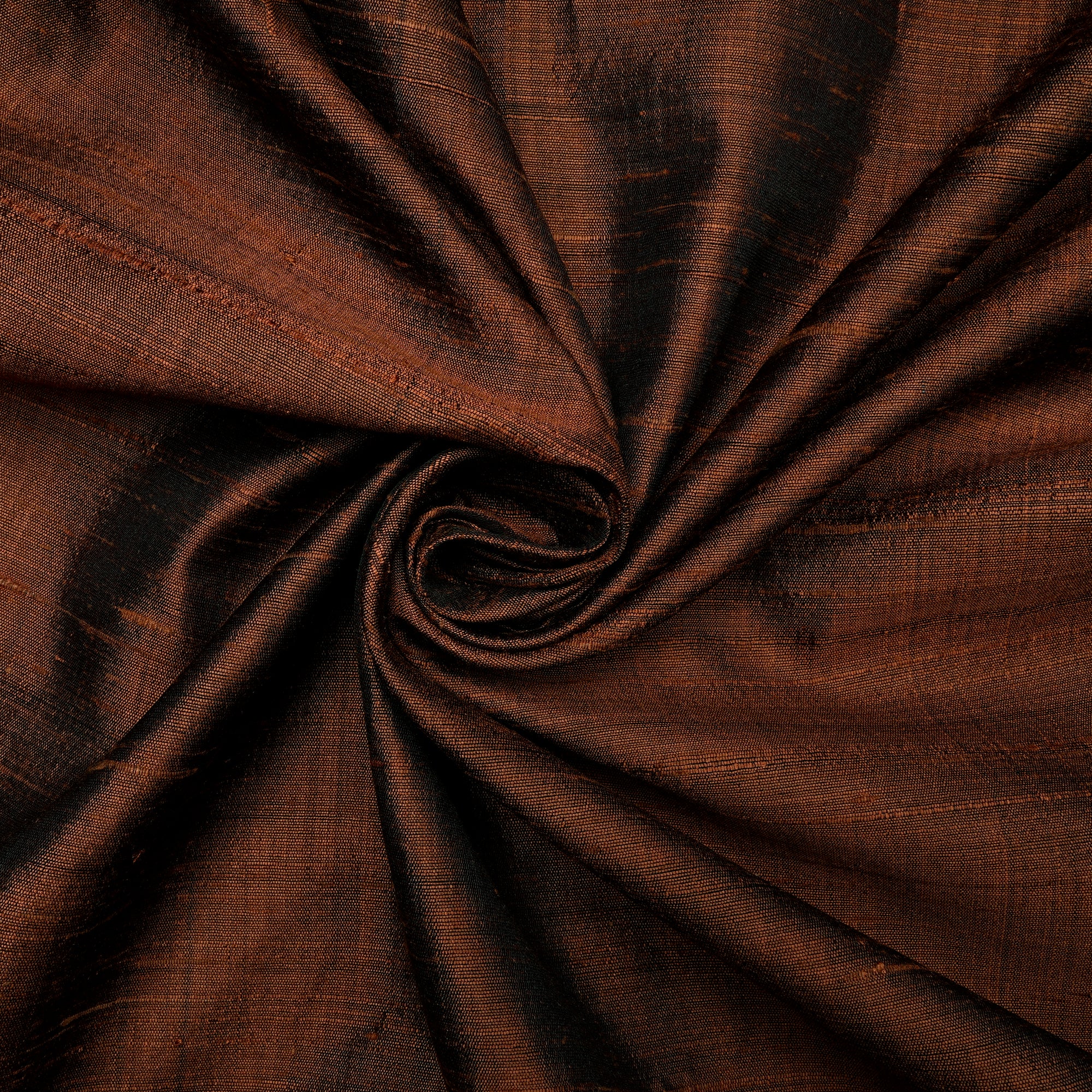 Brown Color Dupion Silk Fabric