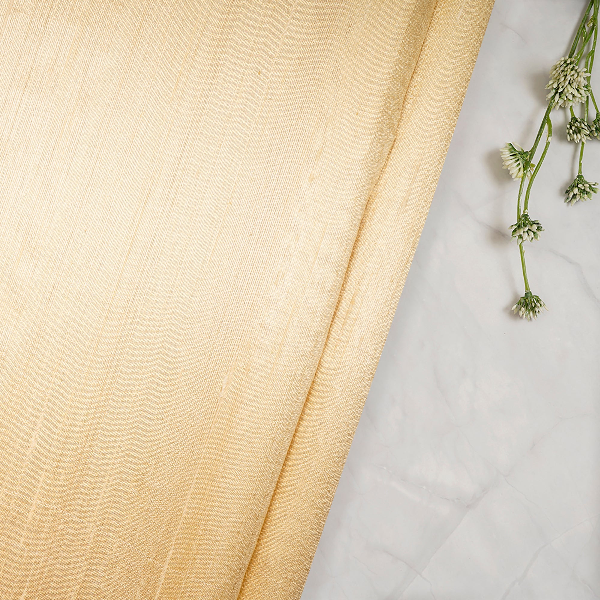 Cream Color Dupion Silk Fabric