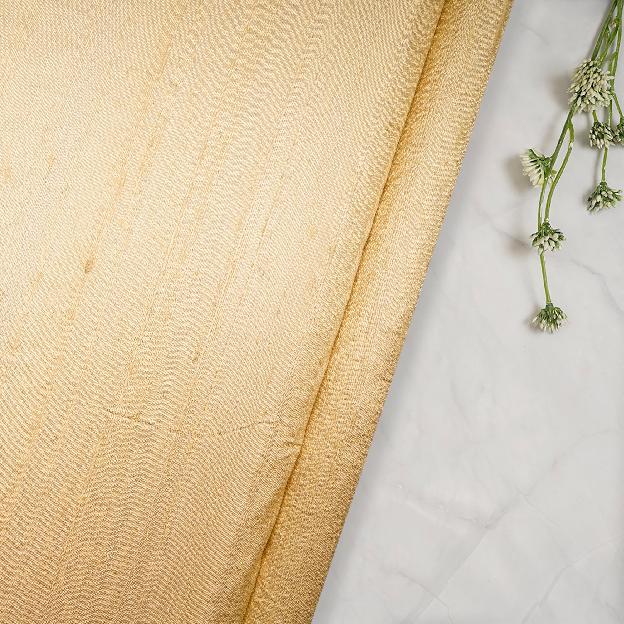 Beige Color Dupion Silk Fabric
