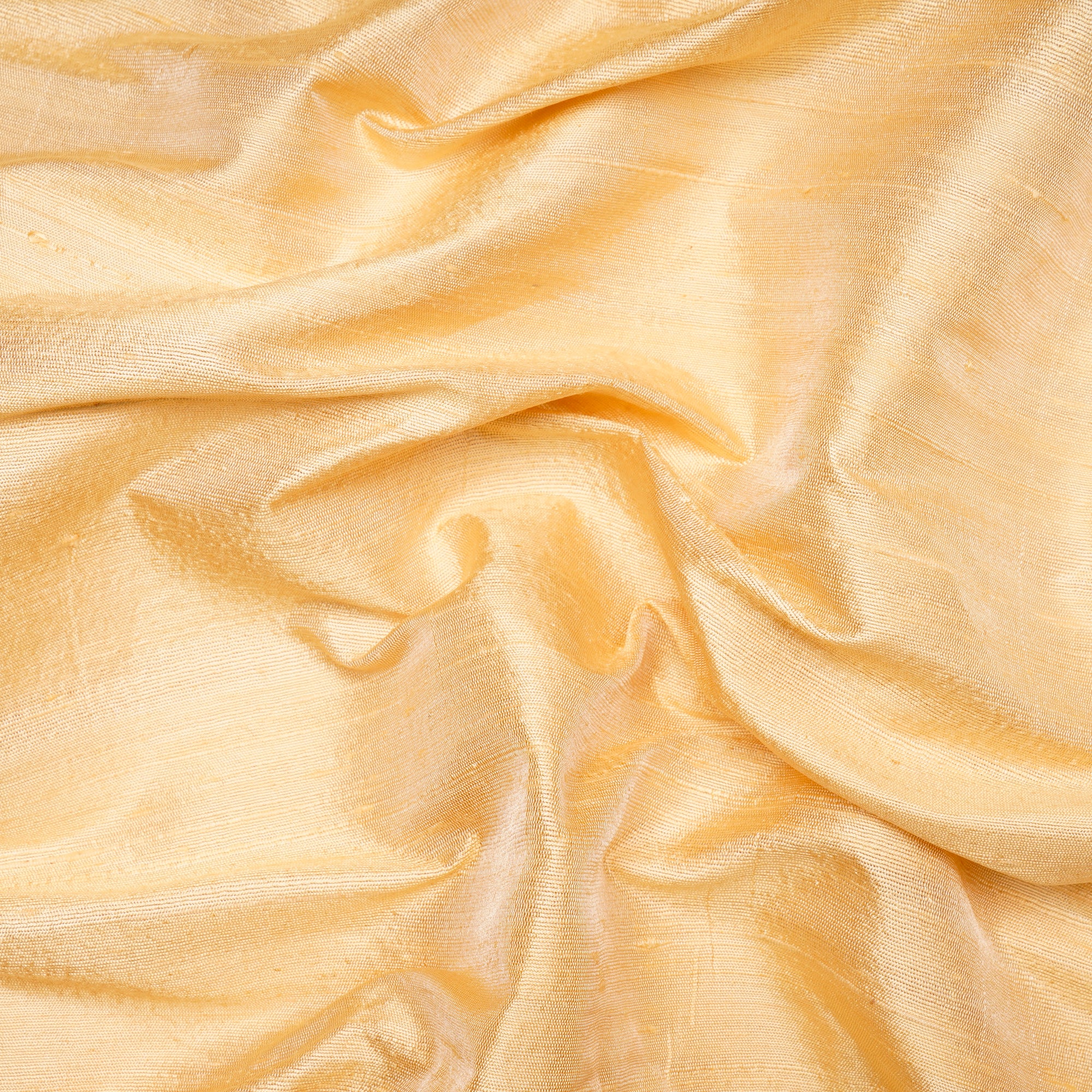 Mellow Yellow Color Blended Dupion Silk Fabric