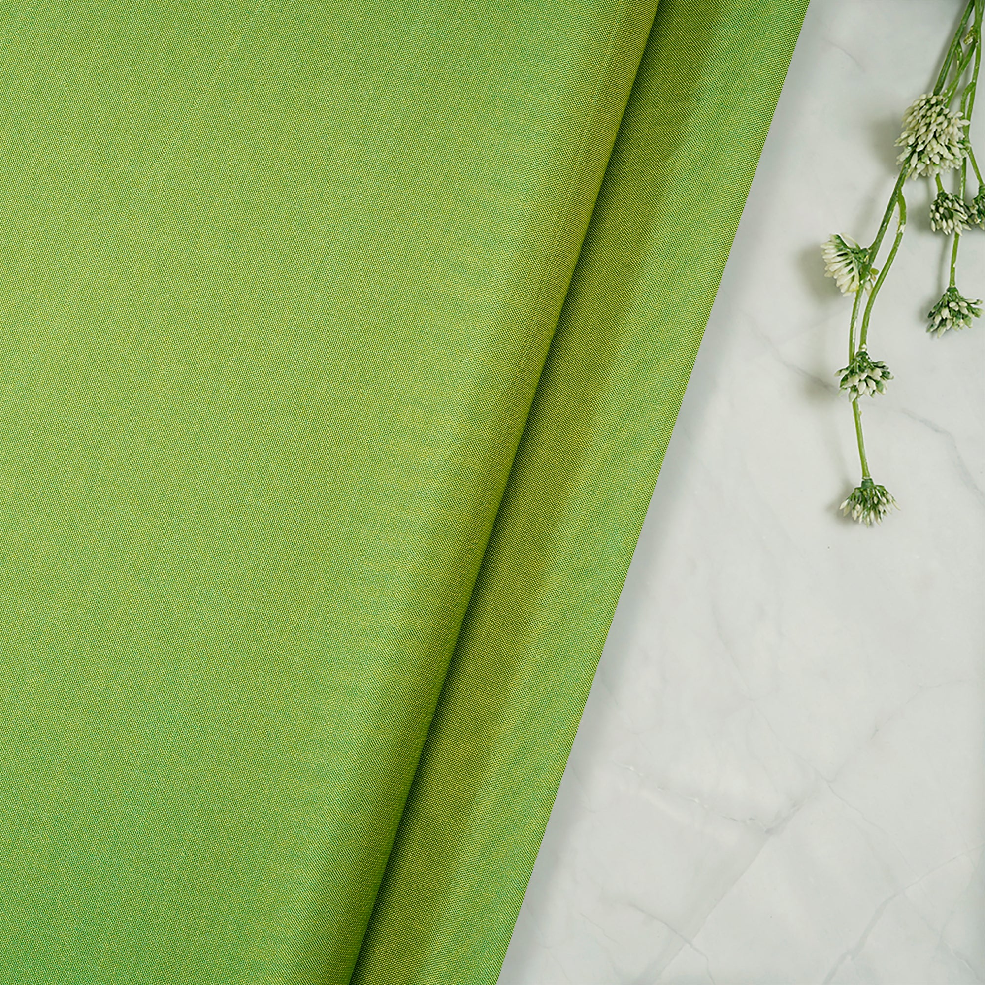 Green Color Polyester Fabric