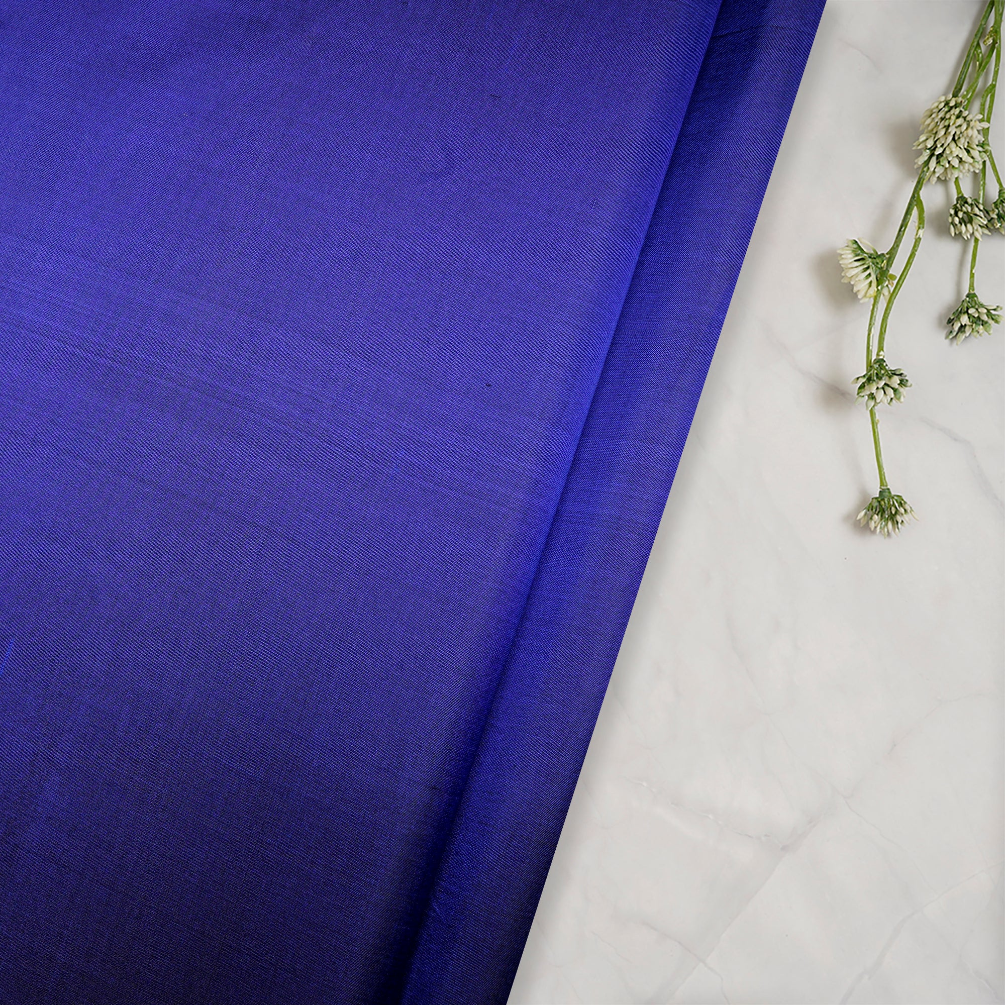 Dark Indigo Color Polyester Fabric