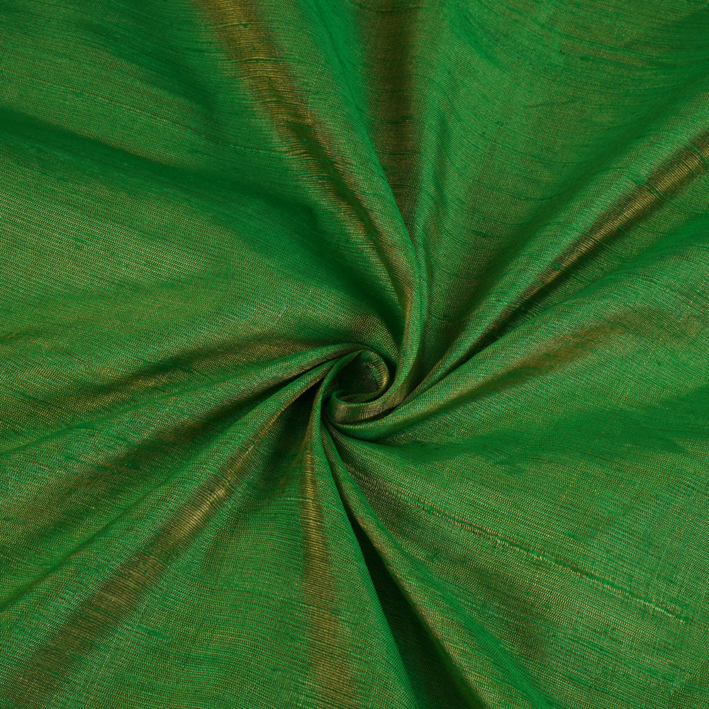 Green Color Dupion Tissue Silk Fabric