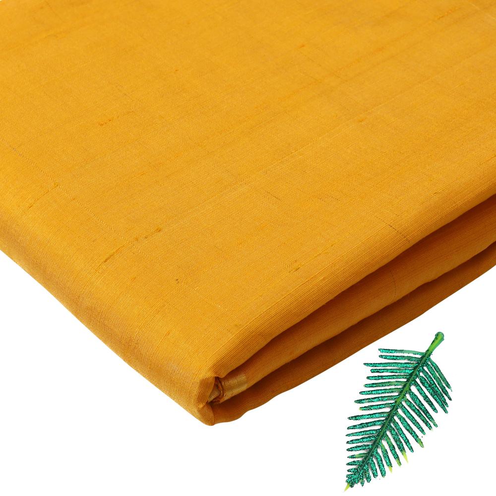Mustard Color Dupion Tissue Silk Fabric