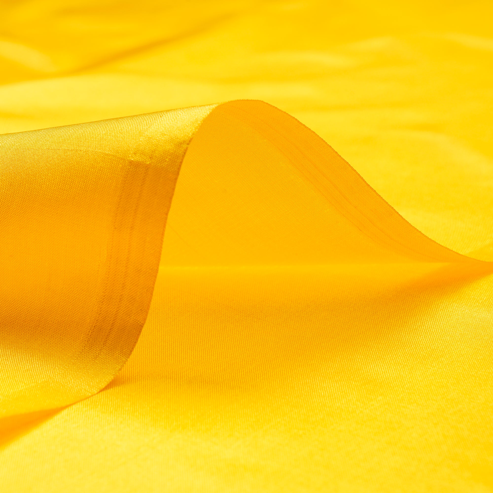 Bold Yellow Yarn Dyed Bangalore Silk Fabric