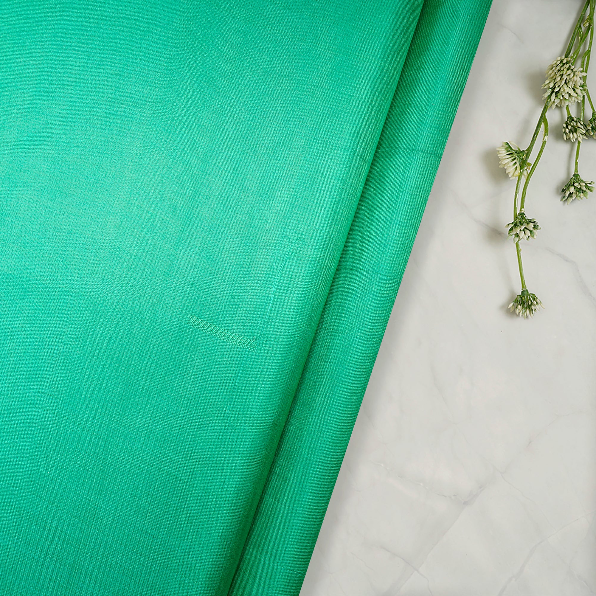 Green Color Bangalore Silk Fabric