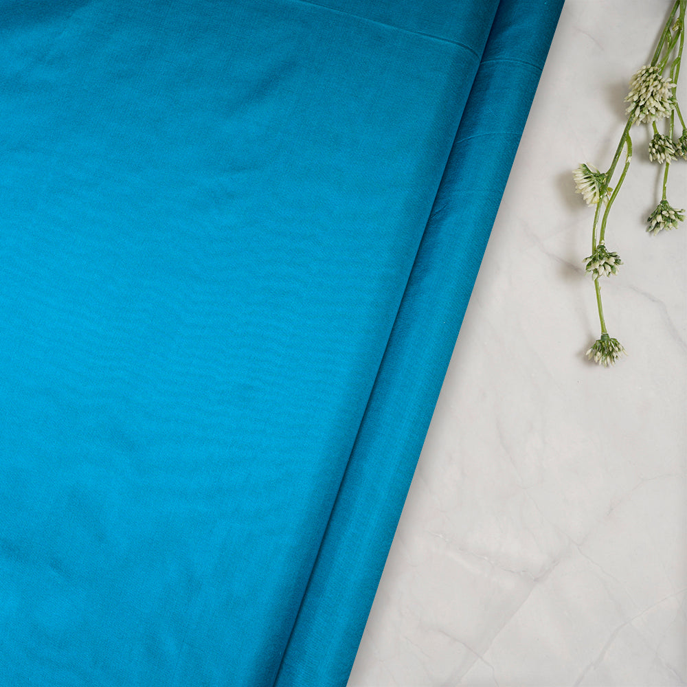 Blue Color Bangalore Silk Fabric