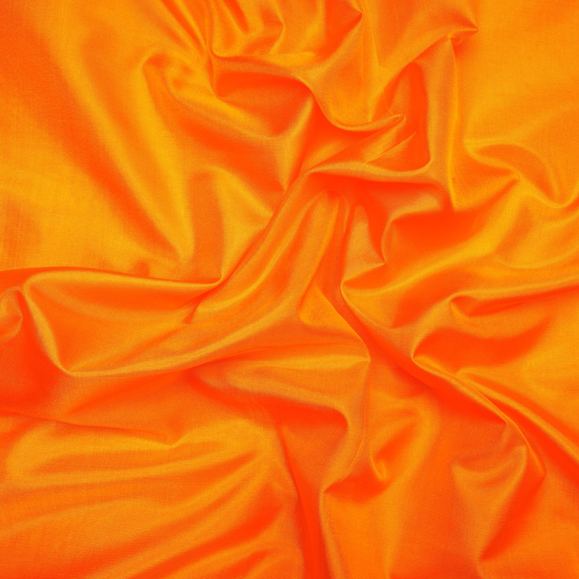 Orange Color Bangalore Silk Fabric
