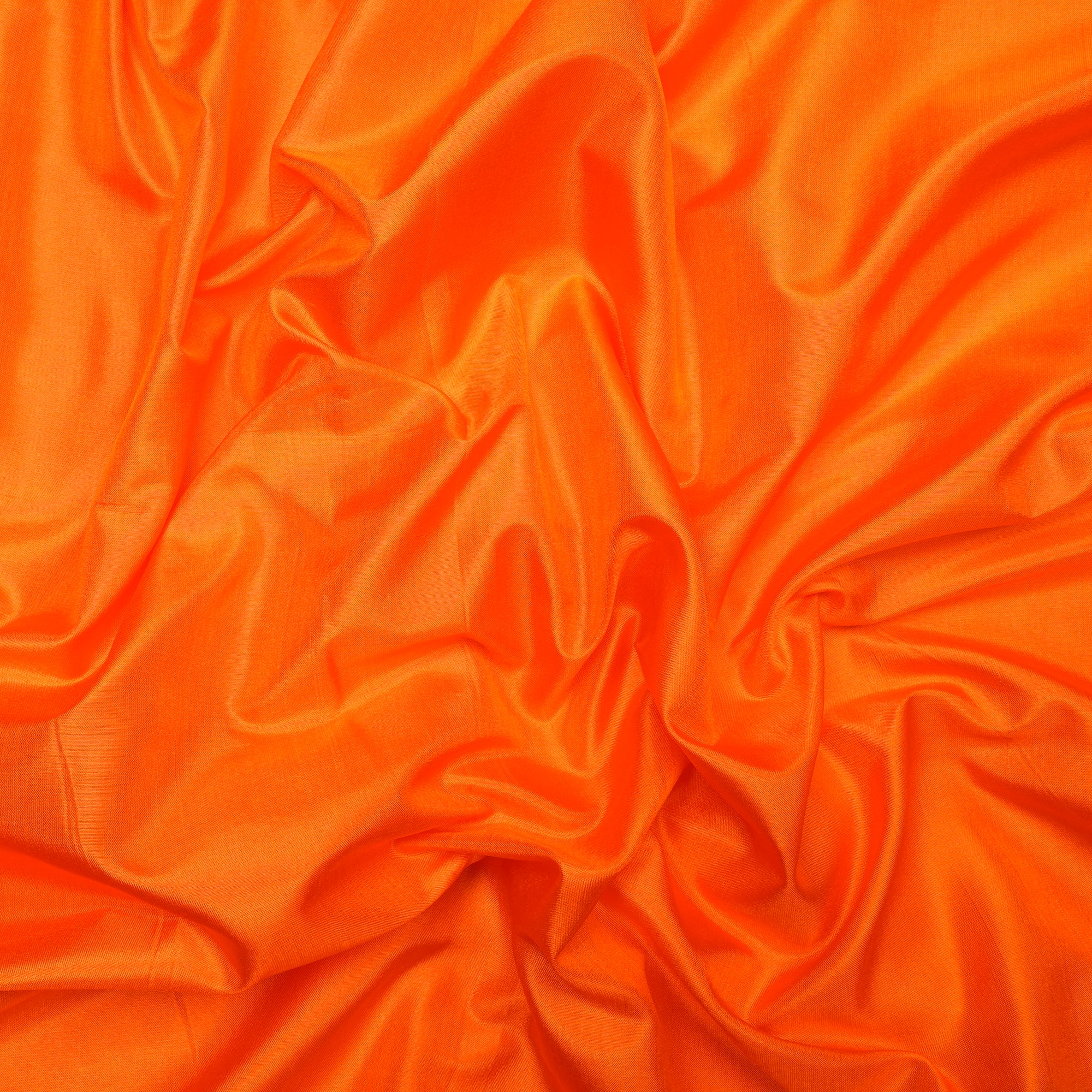 Orange Color Bangalore Silk Fabric