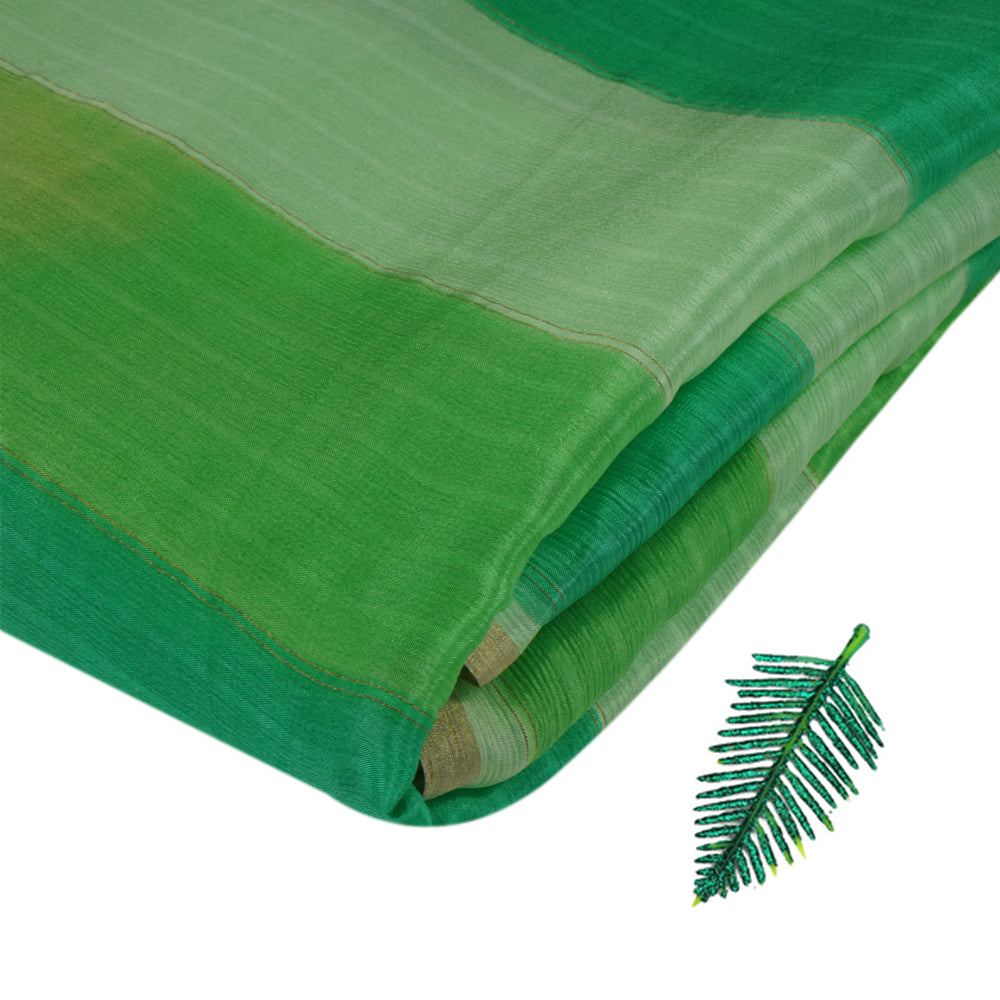 Green Color Satin Silk Fabric