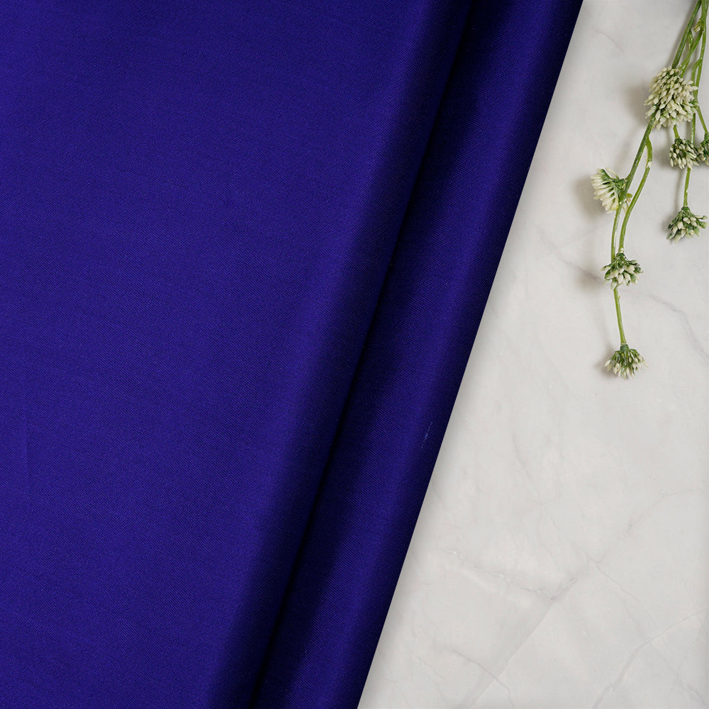 Royal Blue Color Satin Silk Fabric