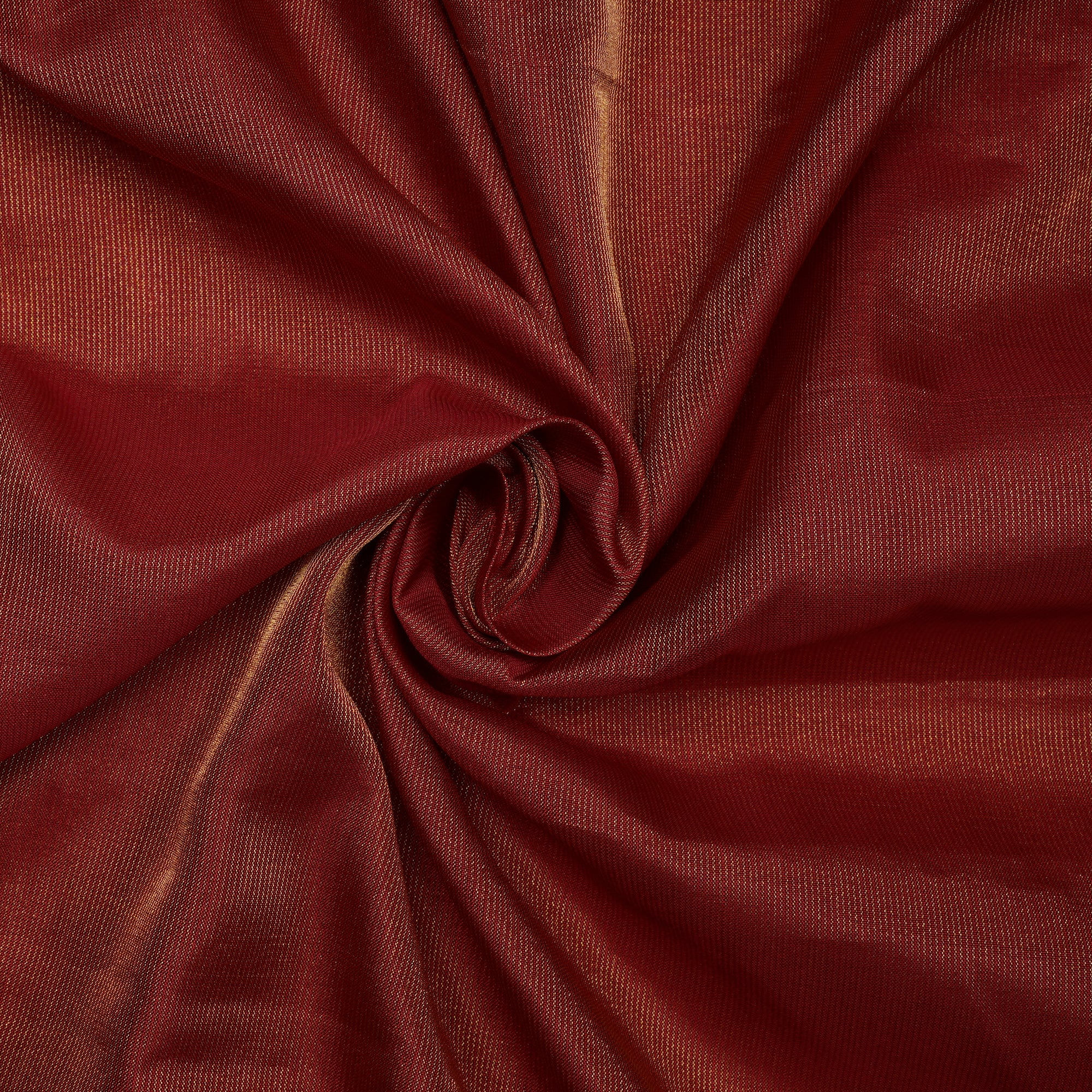 Red Yarn Dyed Zari Pin Striped Pattern Fancy Pure Silk Fabric