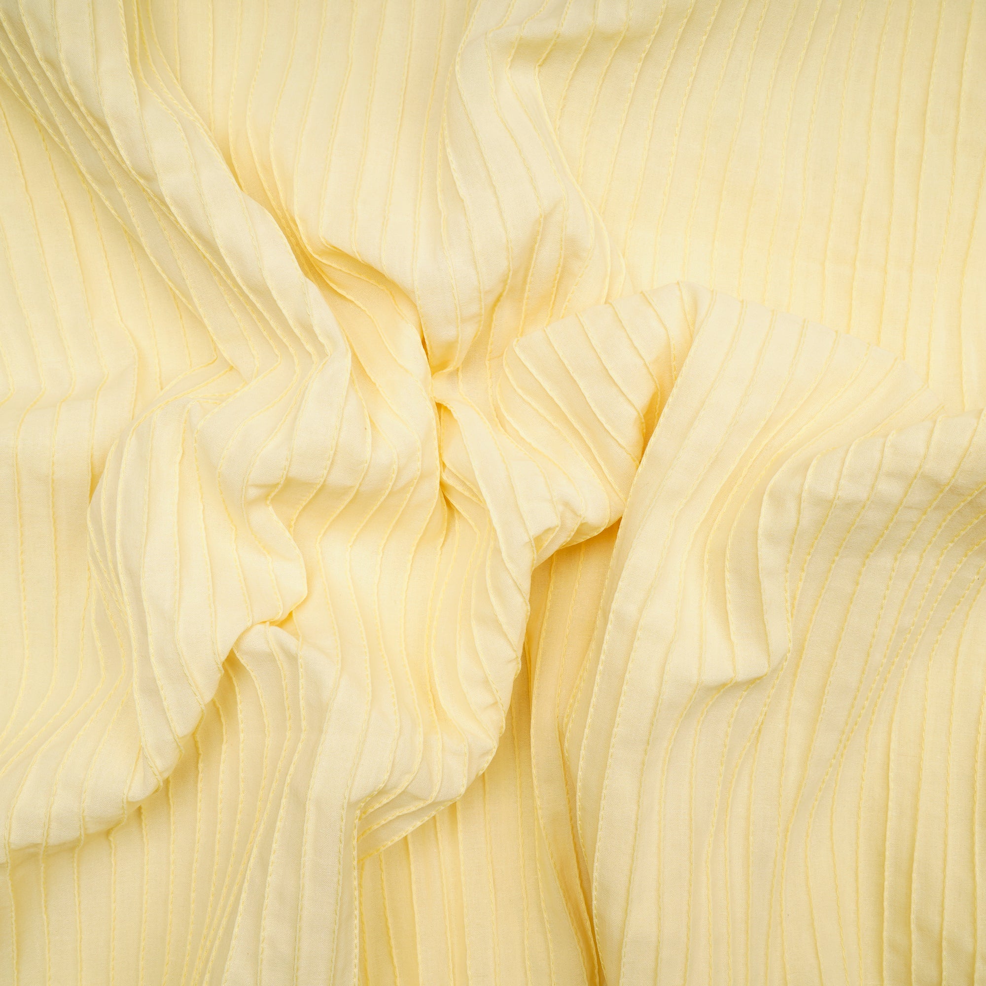 Light Tan Pintuck Pattern High Twist Cotton Voile Fabric