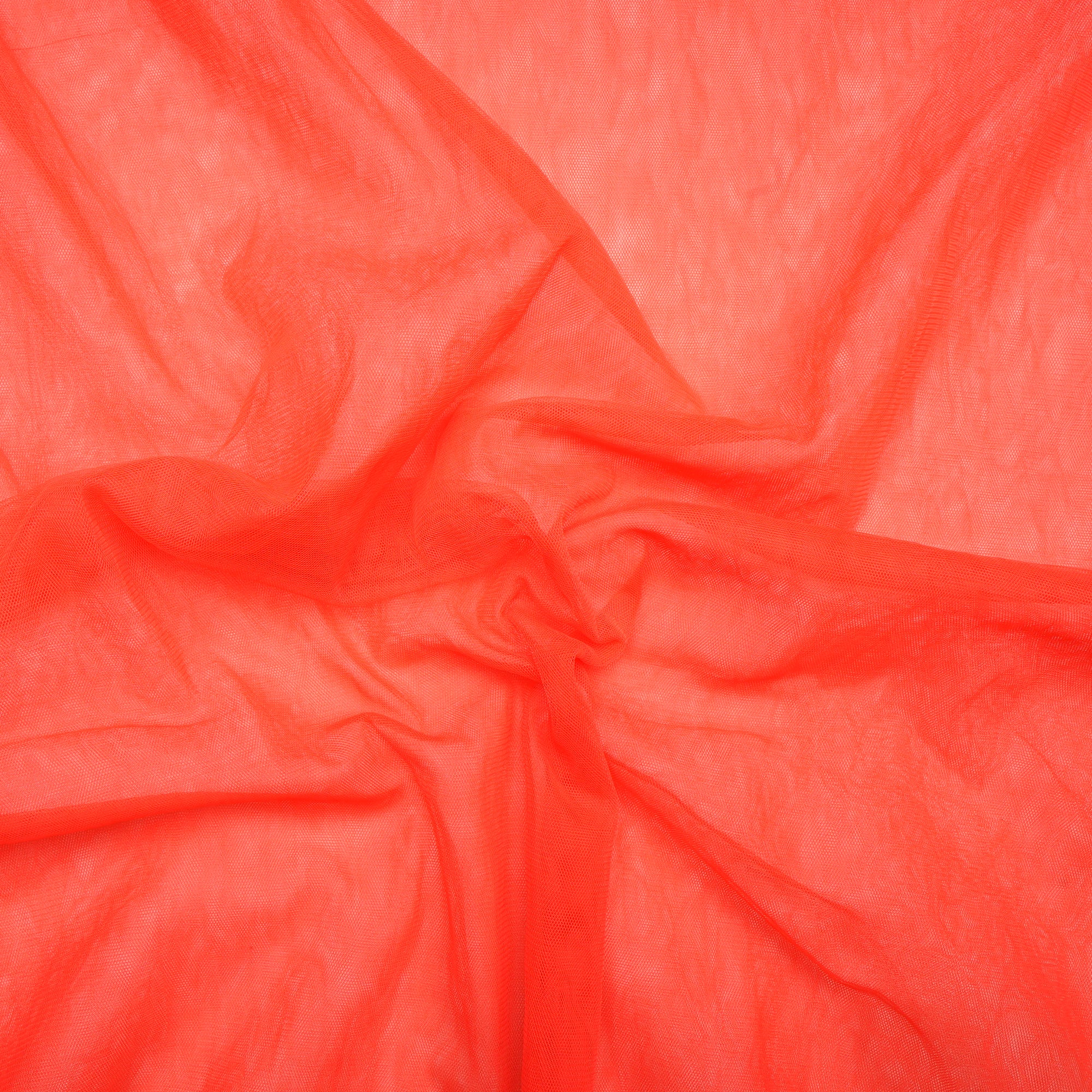 Dark Orange Color Nylon Butterfly Net Fabric