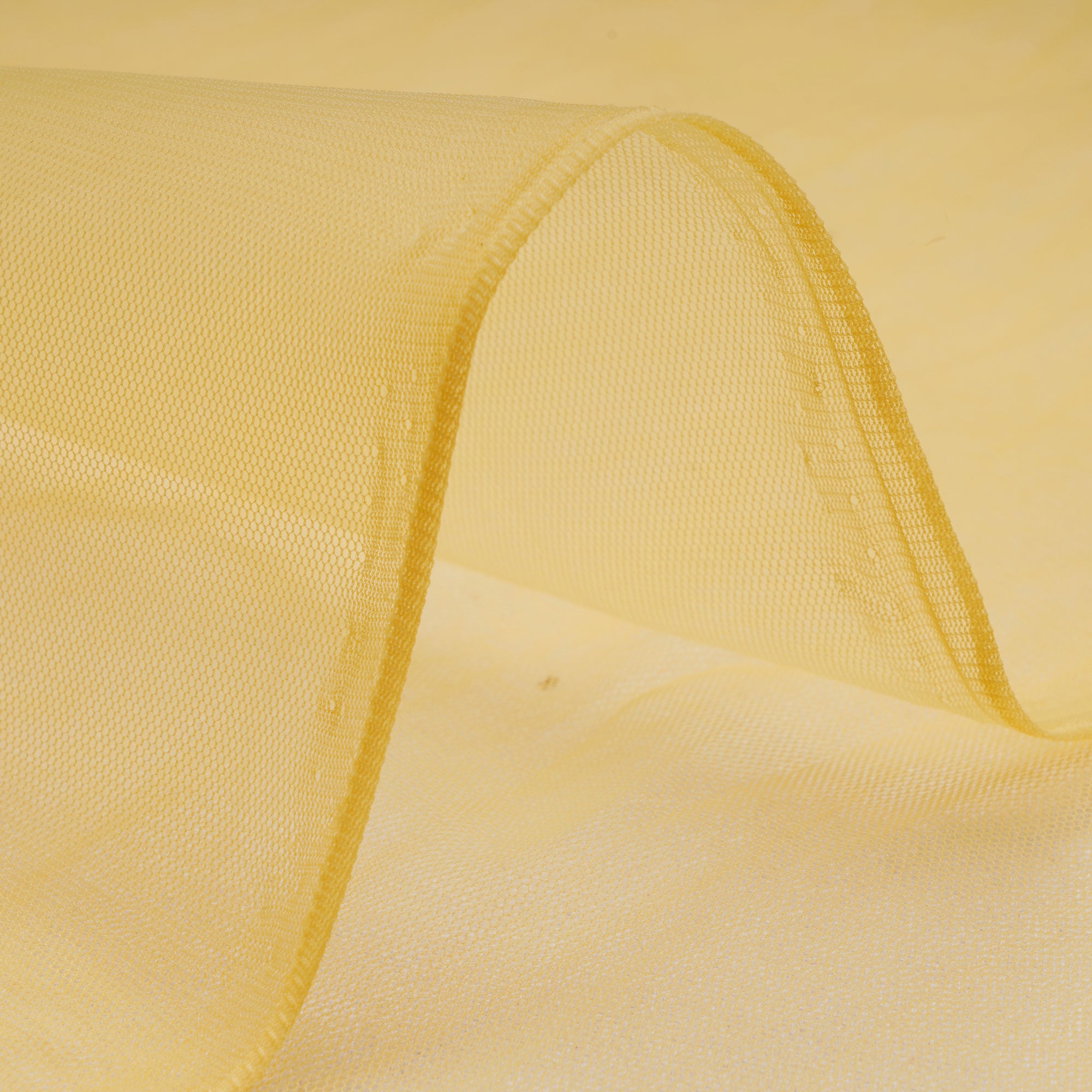 Tuscan Sun Yellow Color Nylon Butterfly Net Fabric