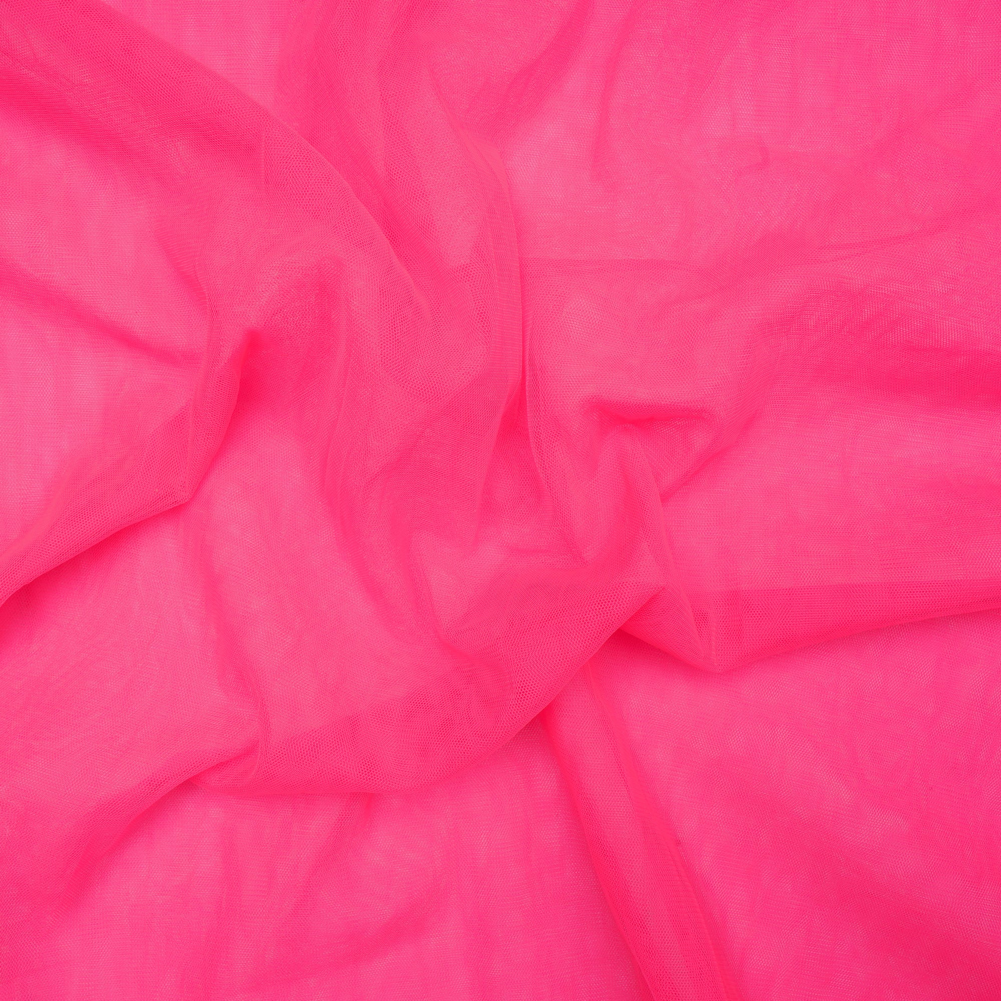 Piece Dyed Pink Butterfly Nylon Net Fabric