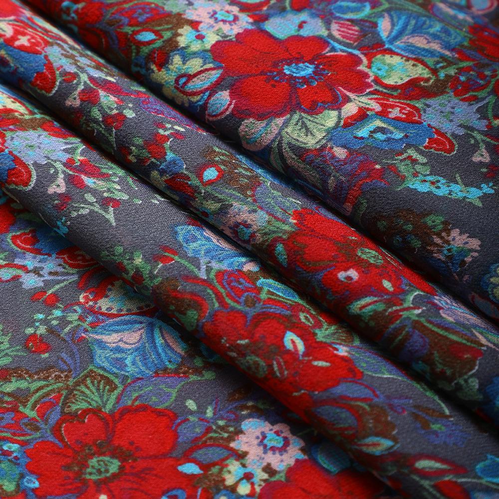Multi Color Printed Georgette Silk Fabric