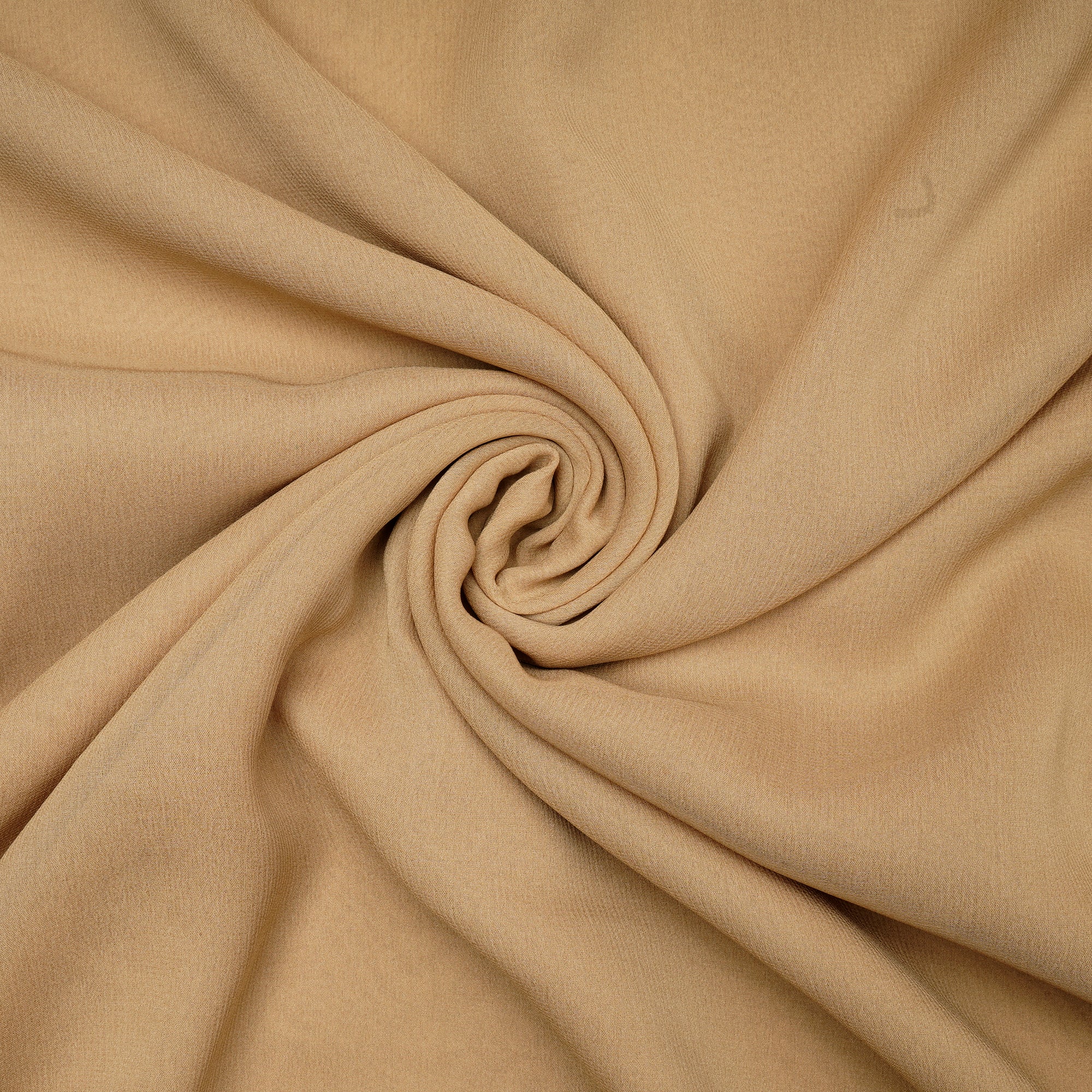 Beige Color Georgette Silk Fabric with Zari Border